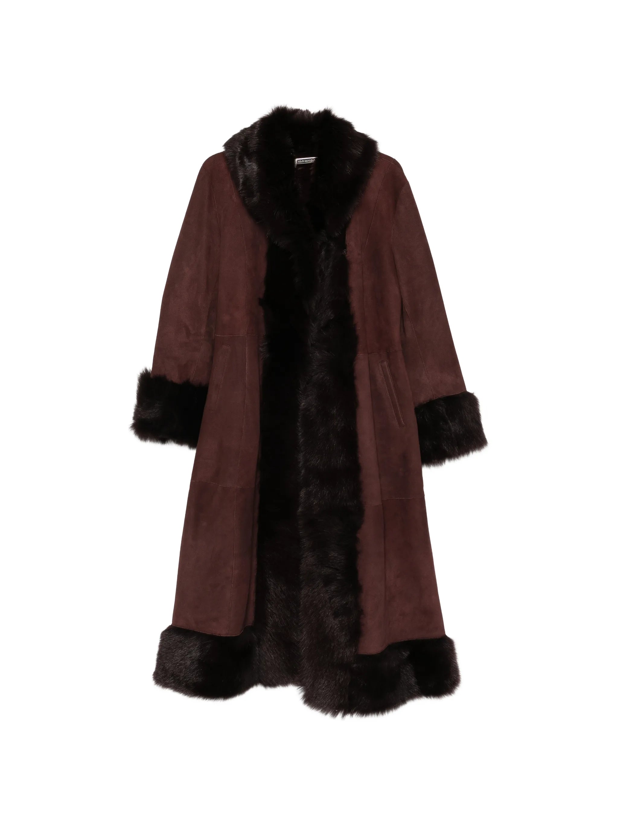 Kaya single-breasted fur coat