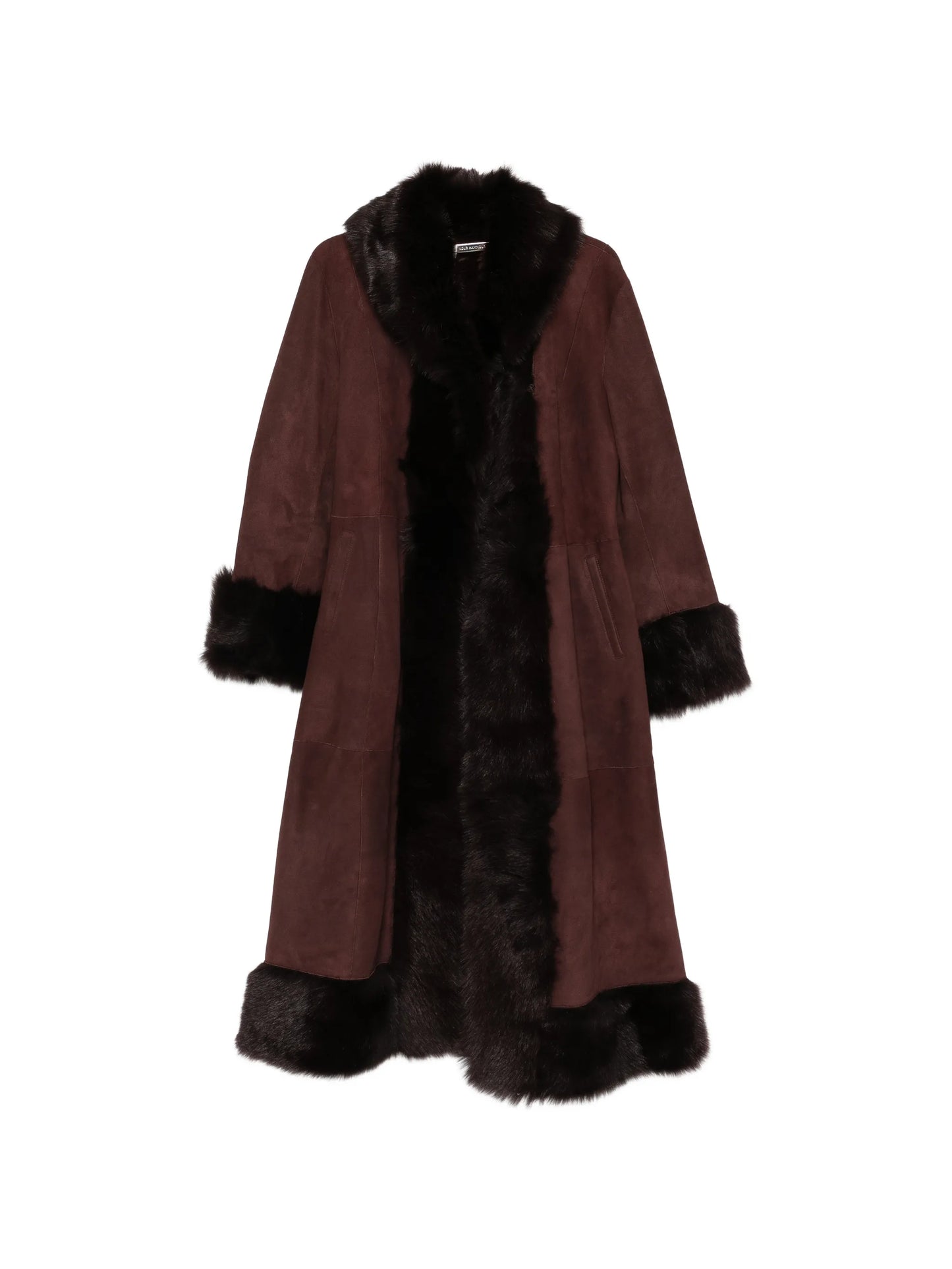 Kaya single-breasted fur coat