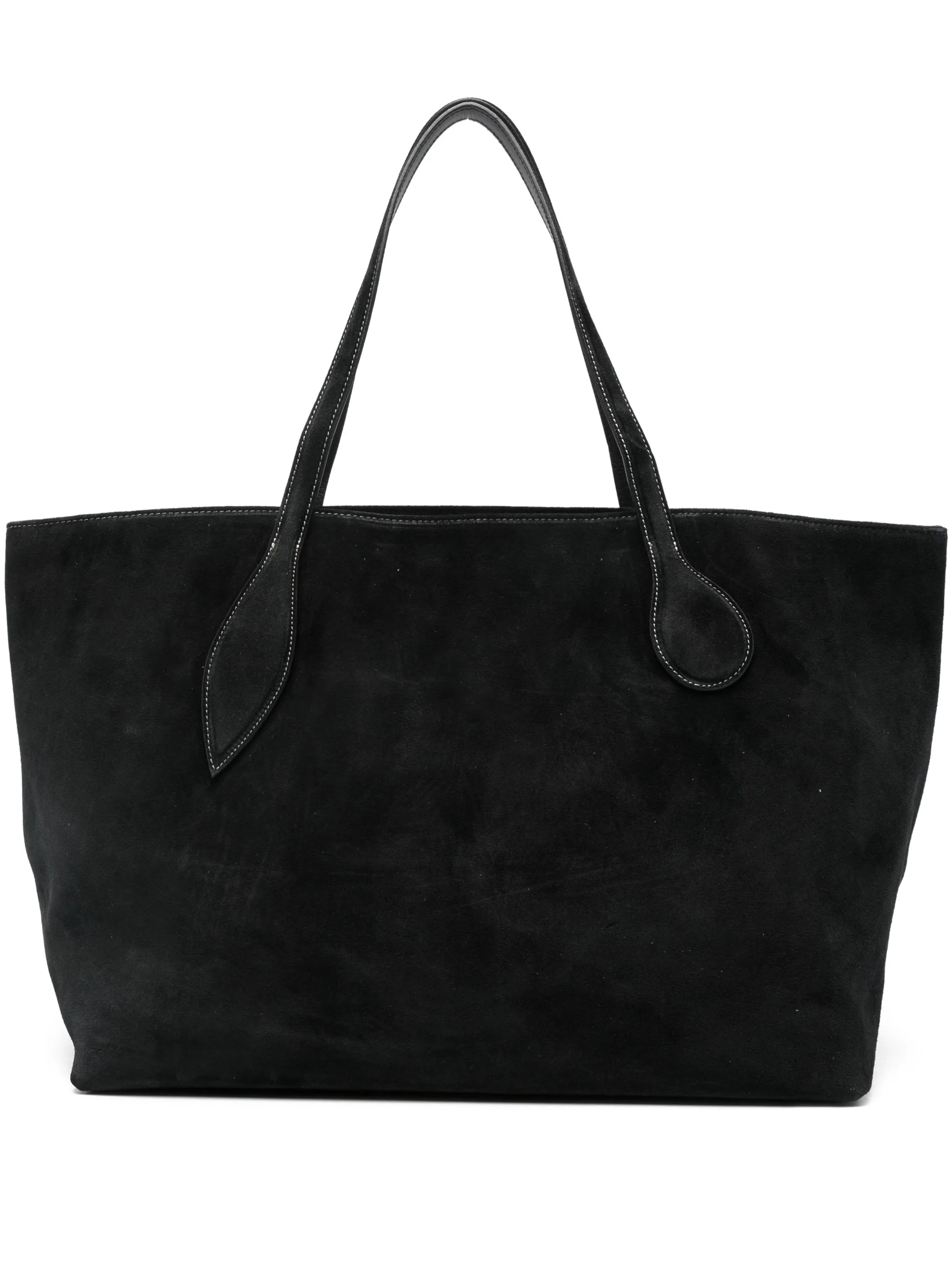 mega sprout tote black suede
