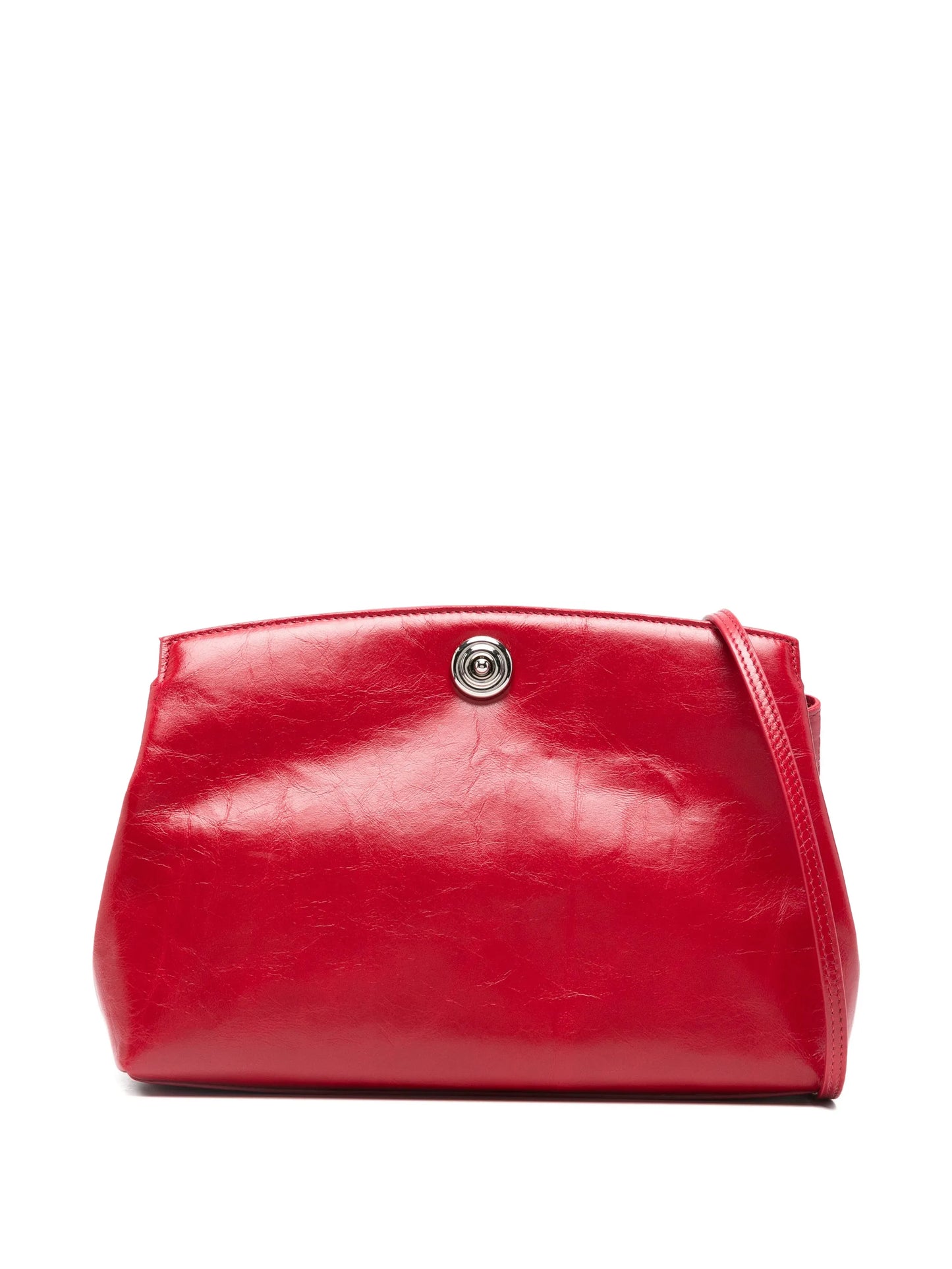 pushlock detachable-strap clutch bag