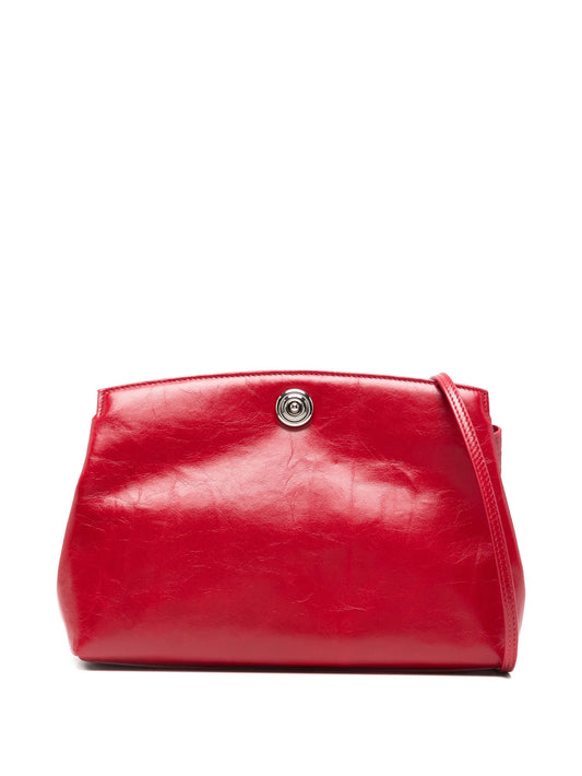 pushlock detachable-strap clutch bag