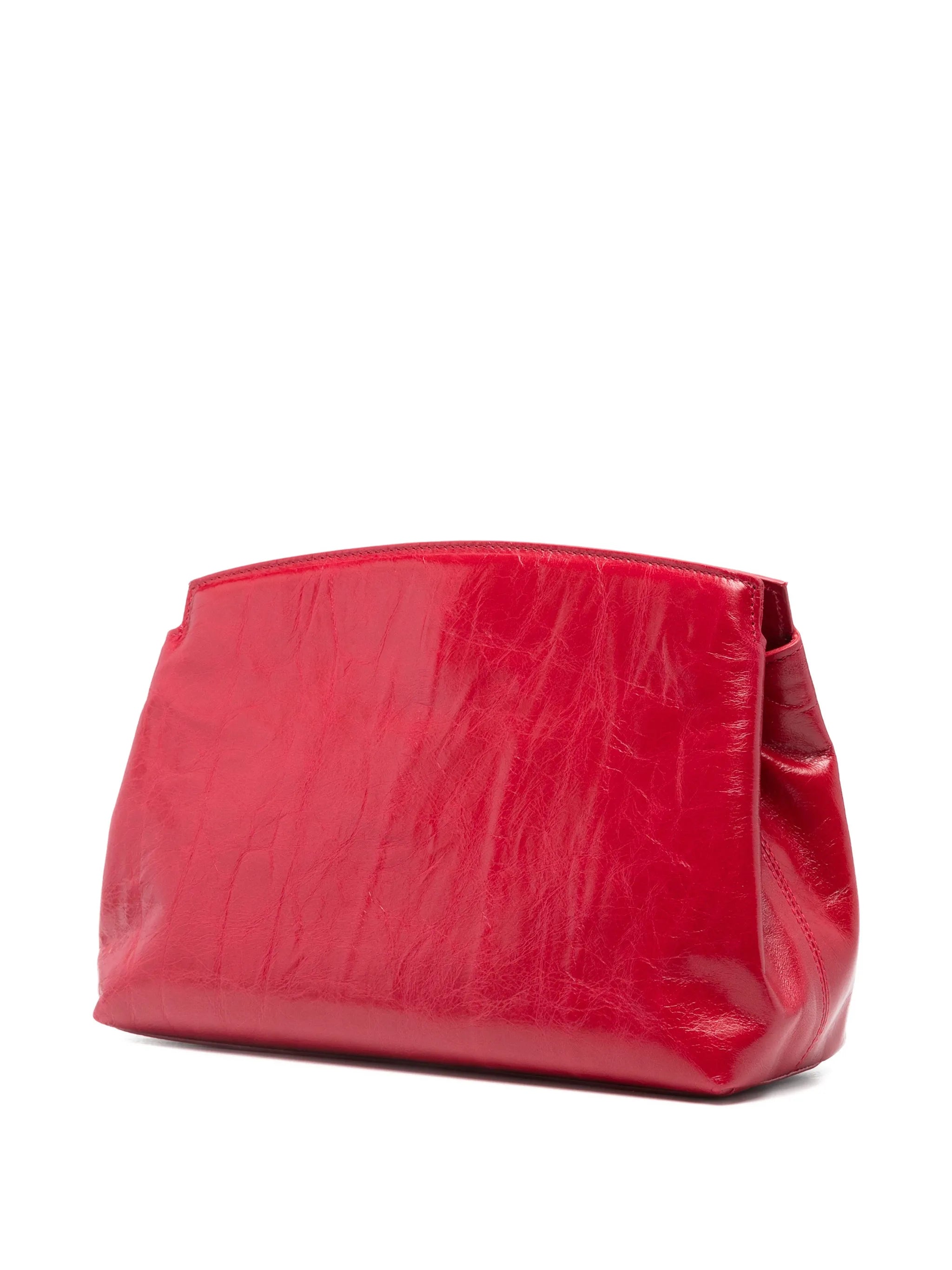 pushlock detachable-strap clutch bag