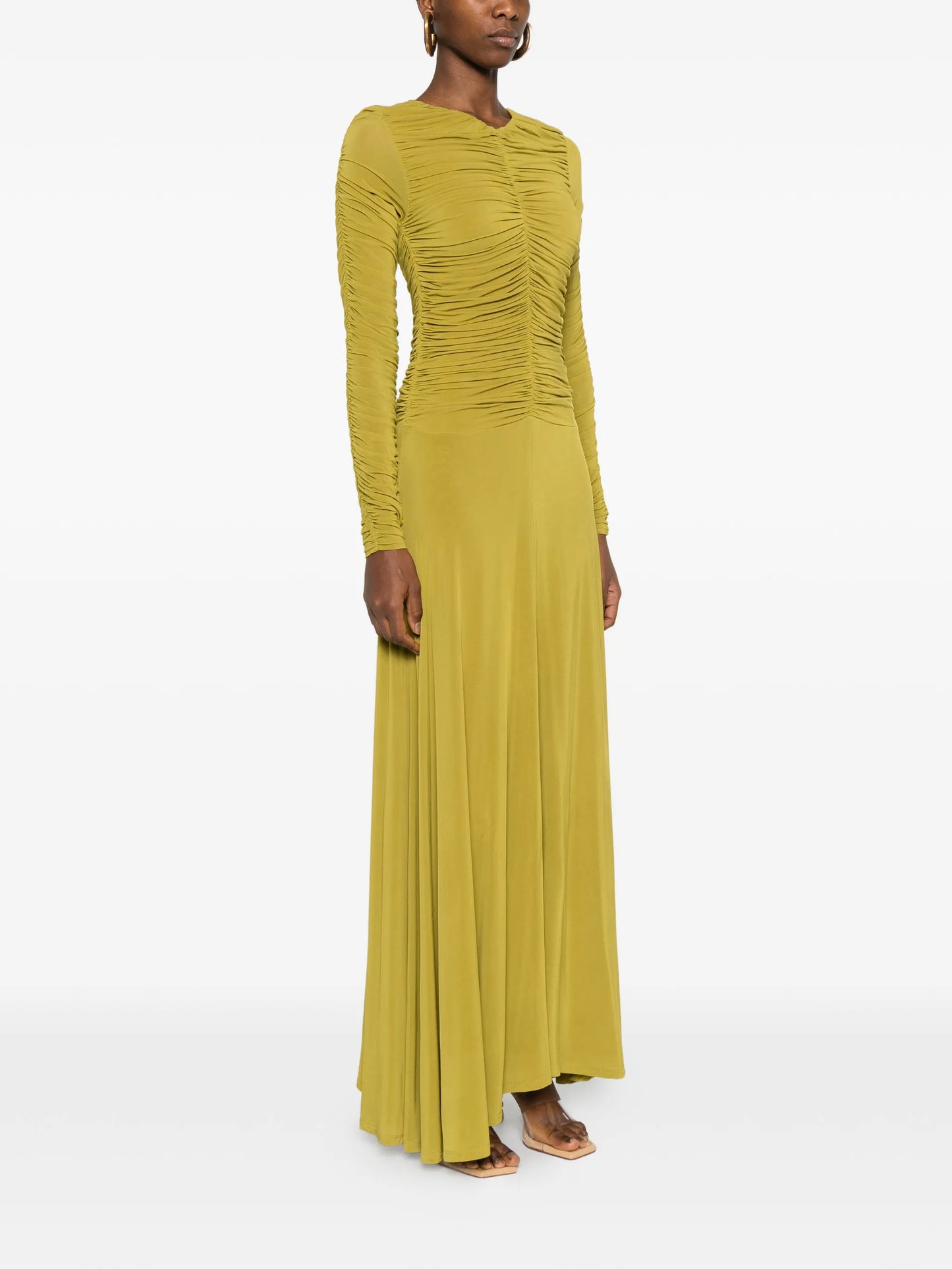 gathered detail dress