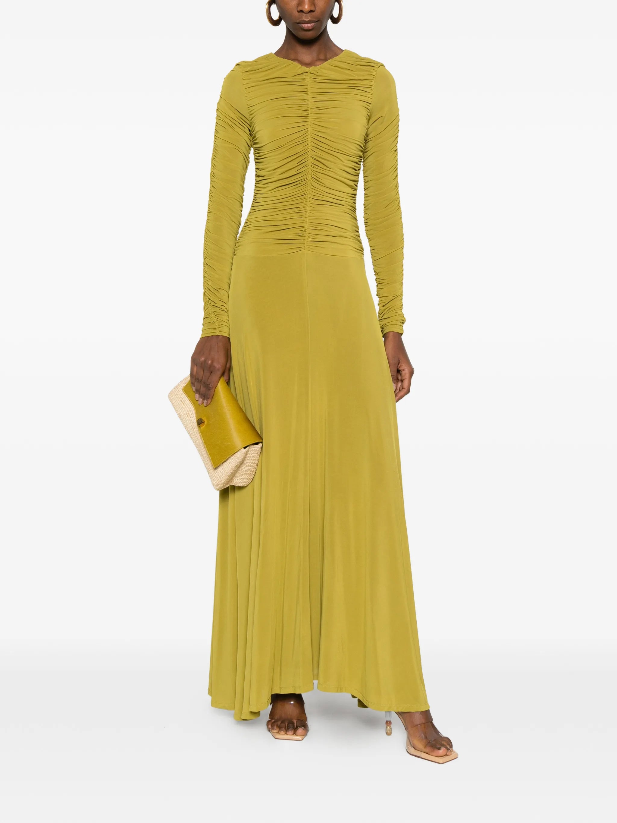 gathered detail dress