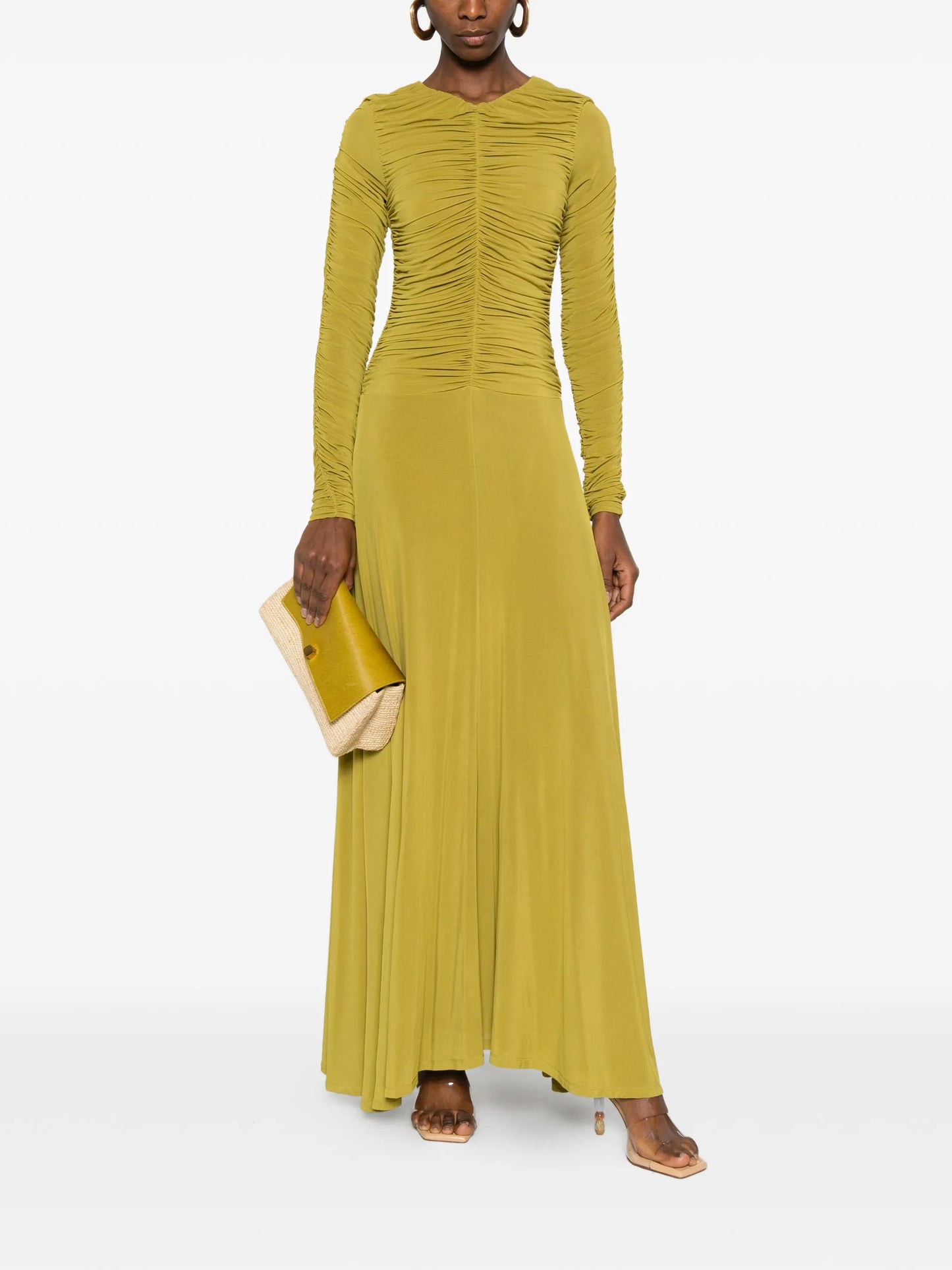 gathered detail dress