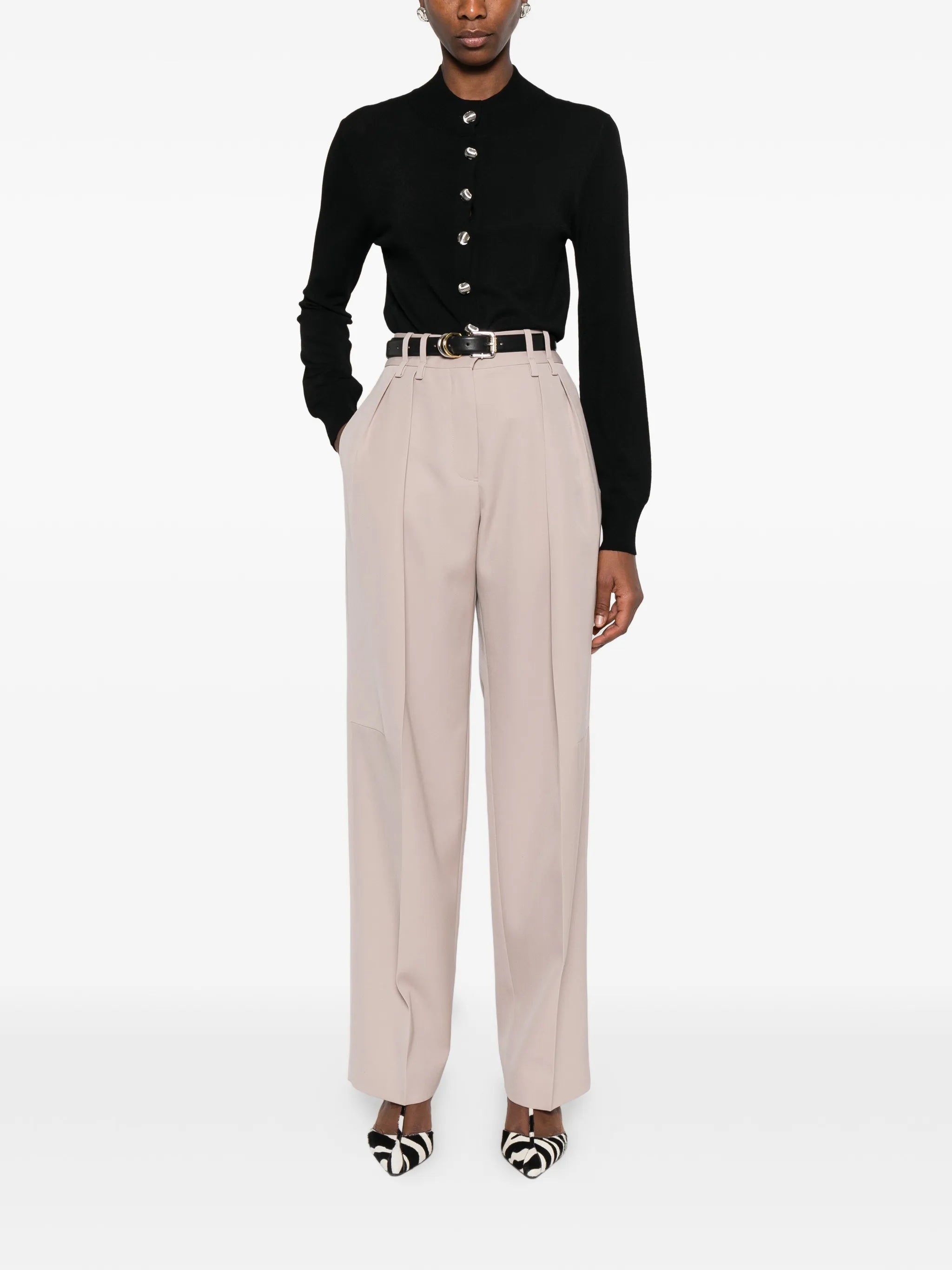 wool gabardine trousers
