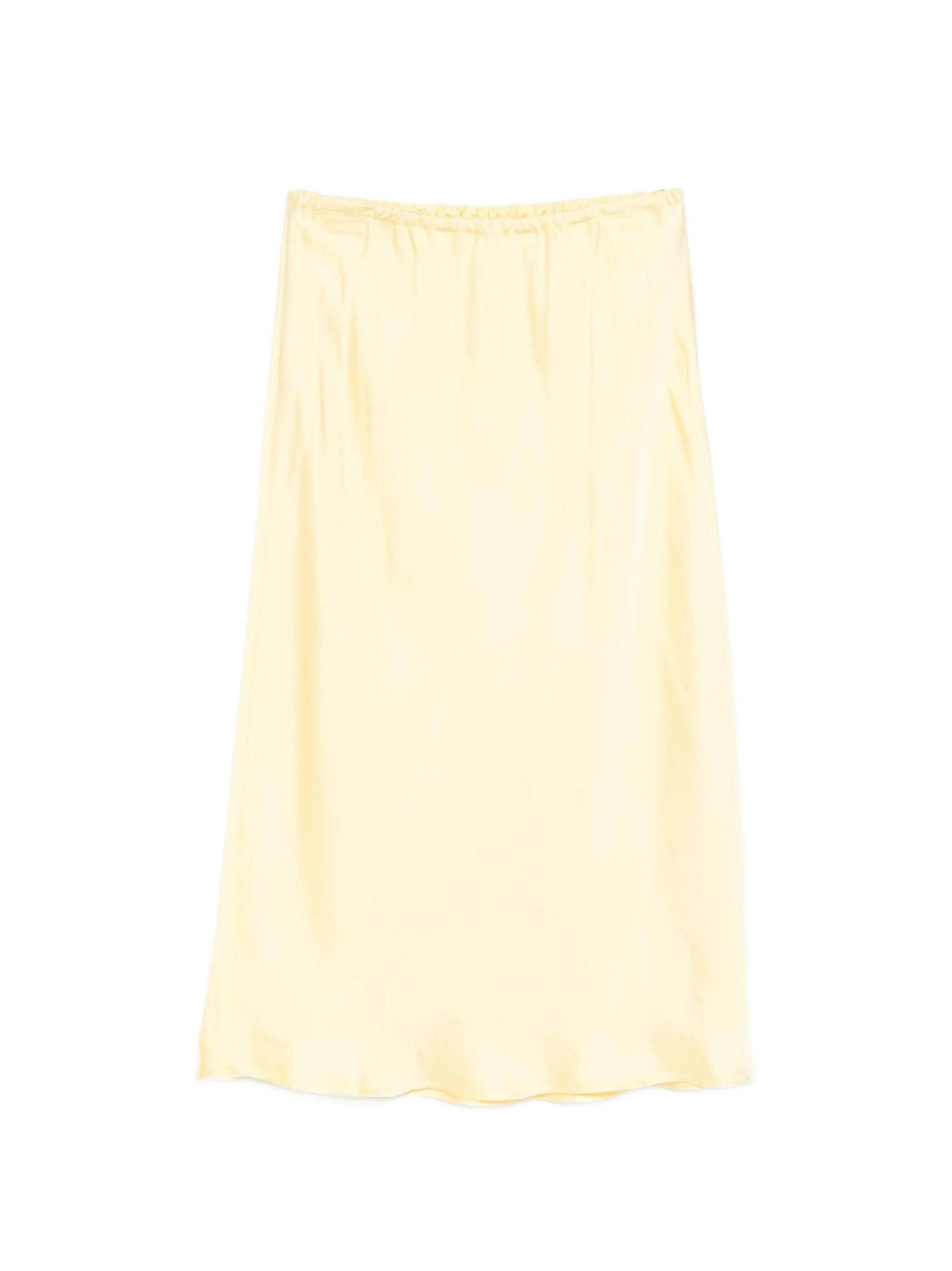 elasticated-waist midi skirt