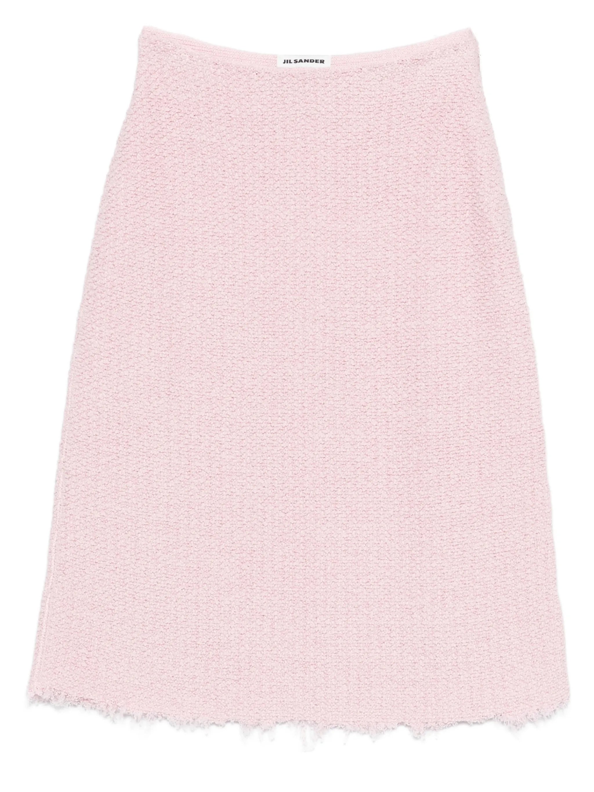 A-line frayed skirt