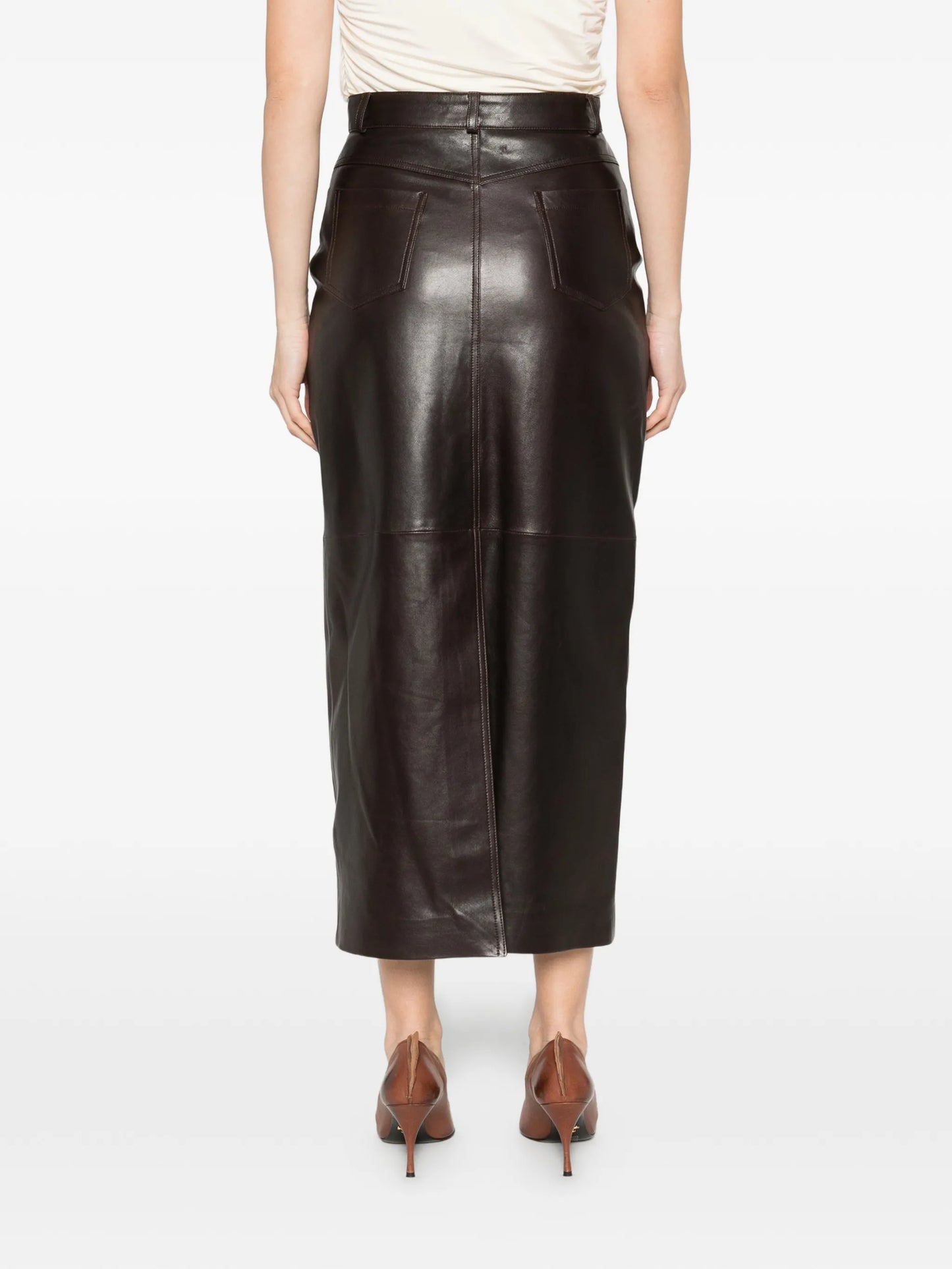 Ghalia pocket pencil midi skirt