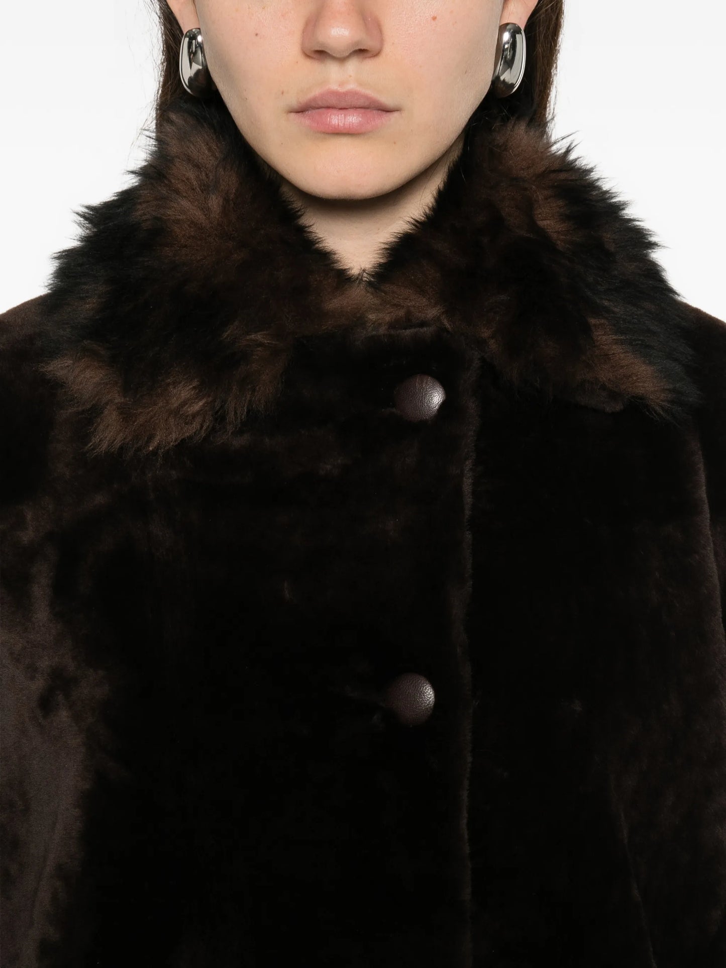 Enya buttoned collared coat