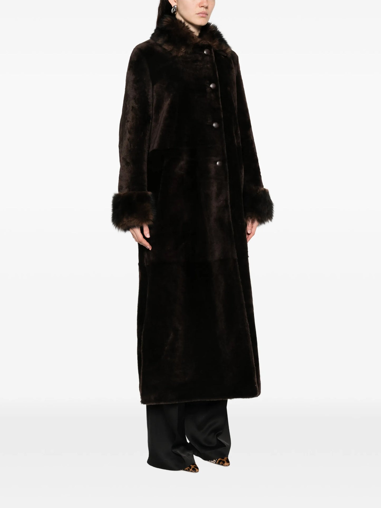 Enya buttoned collared coat