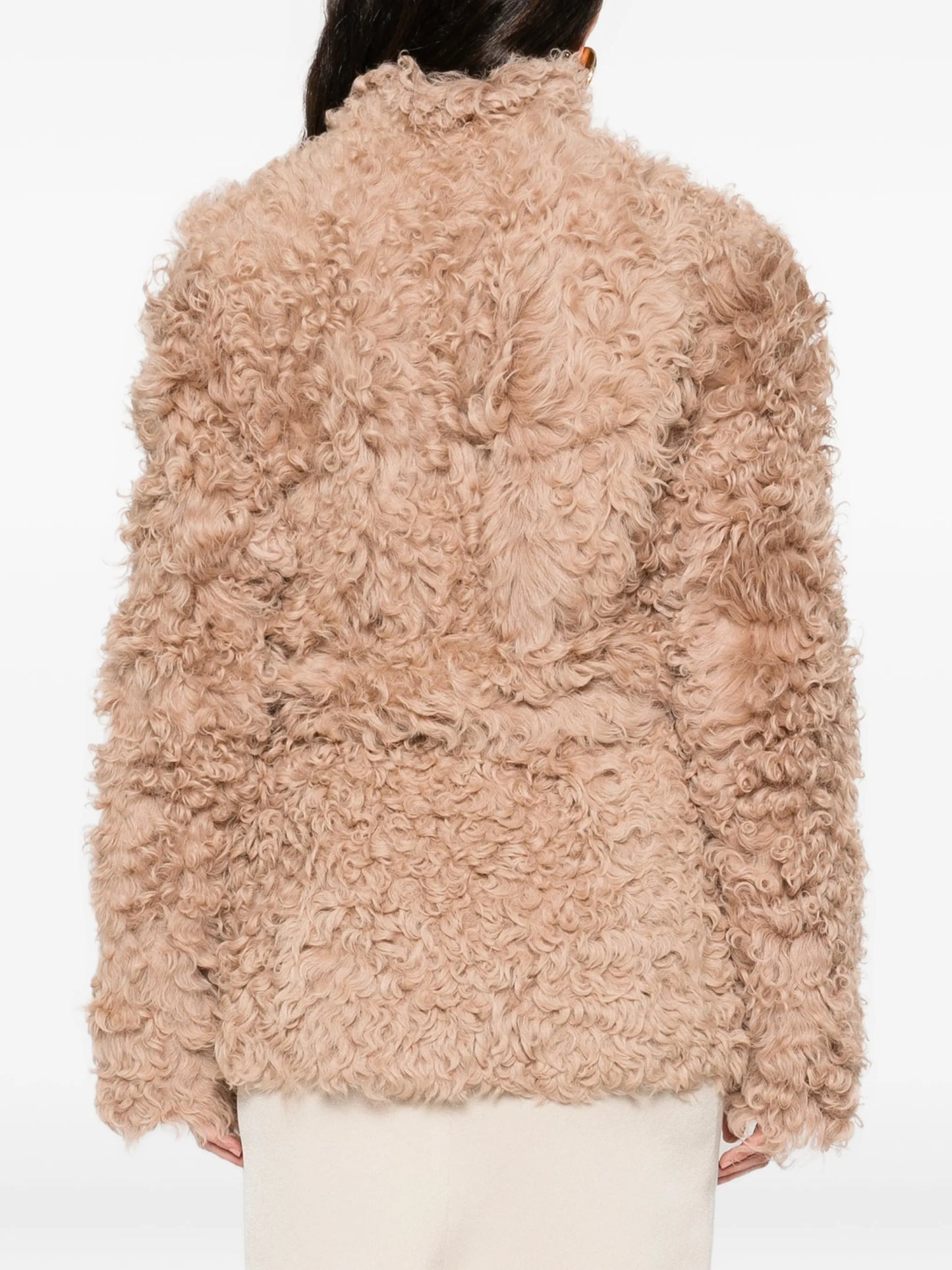 Elsa belted fur coat