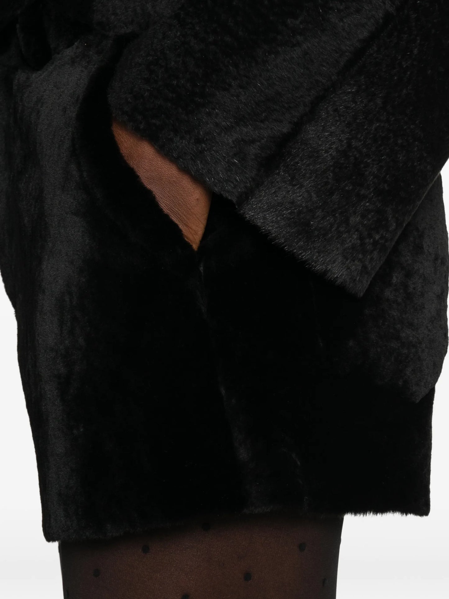 Leontine shearling shorts