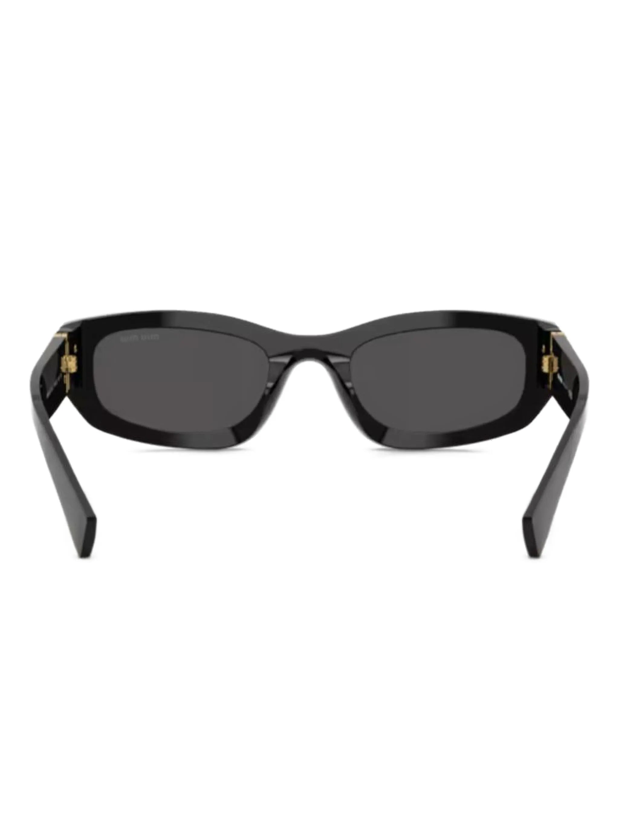 logo-detail geometric-frame sunglasses