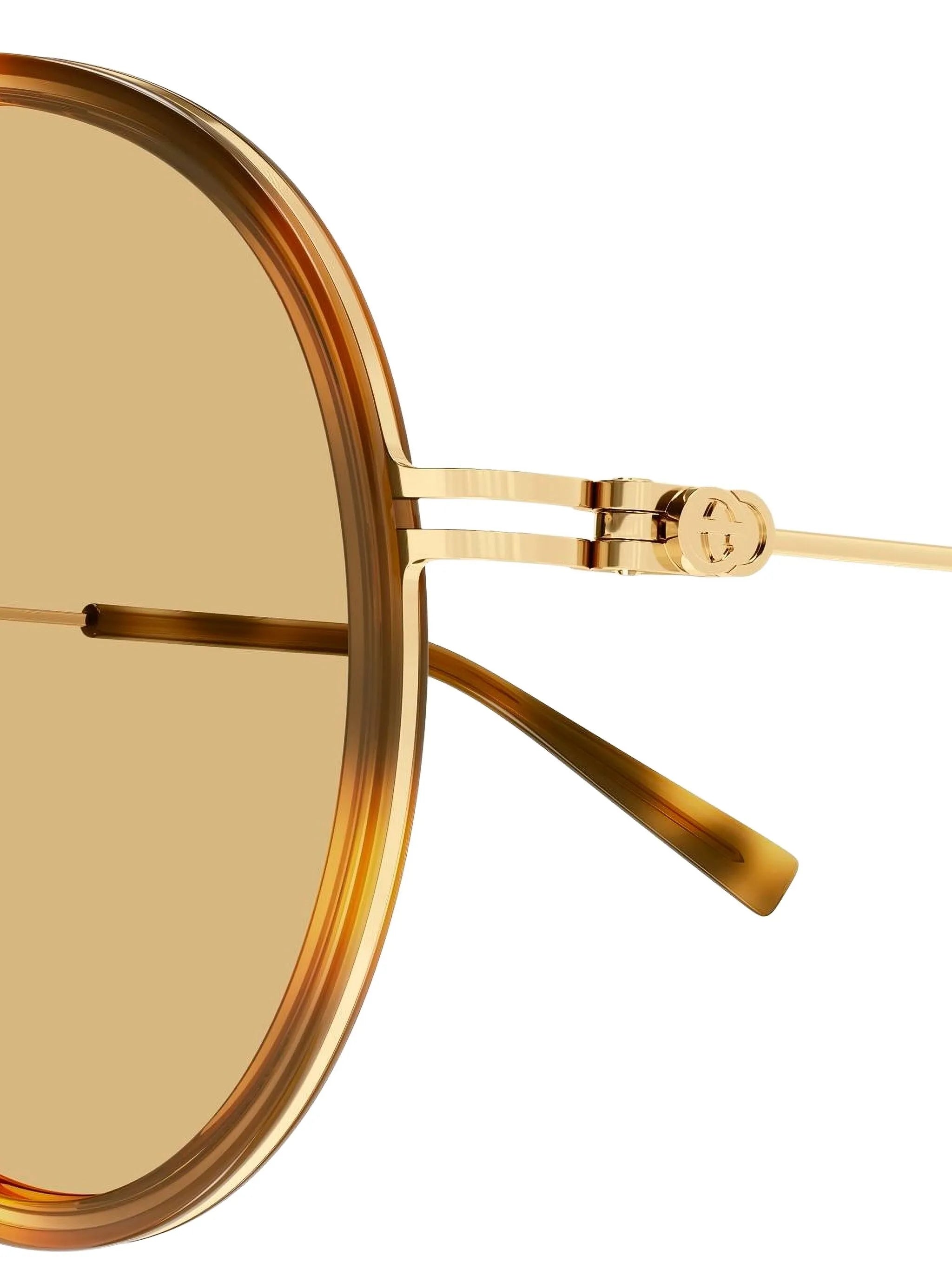 tortoiseshell-effect pilot-frame sunglasses