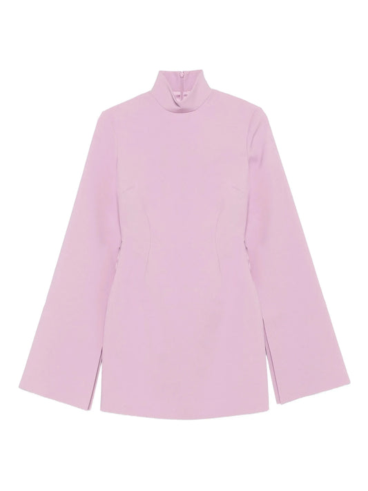 funnel-neck mini dress