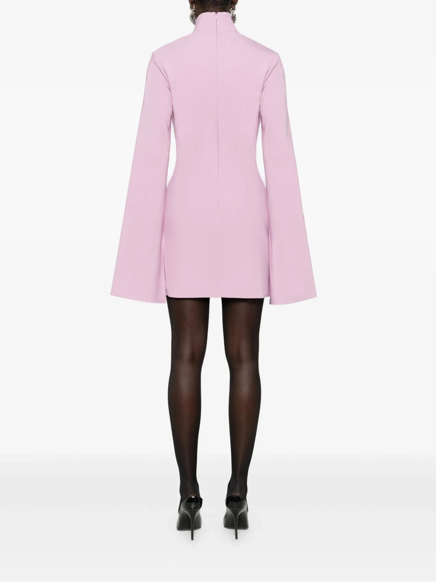 funnel-neck mini dress