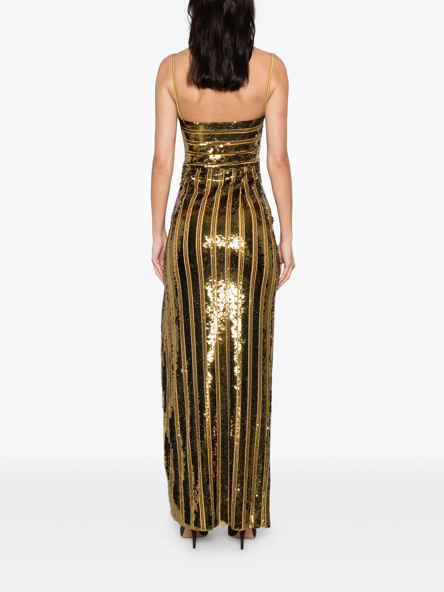 sequin bandeau gown maxi dress