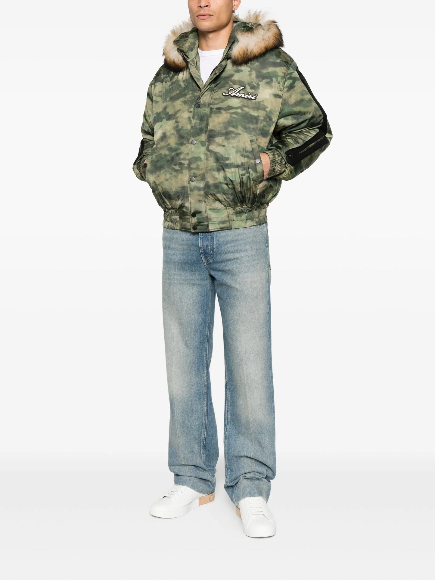 faux fur hooded jacket