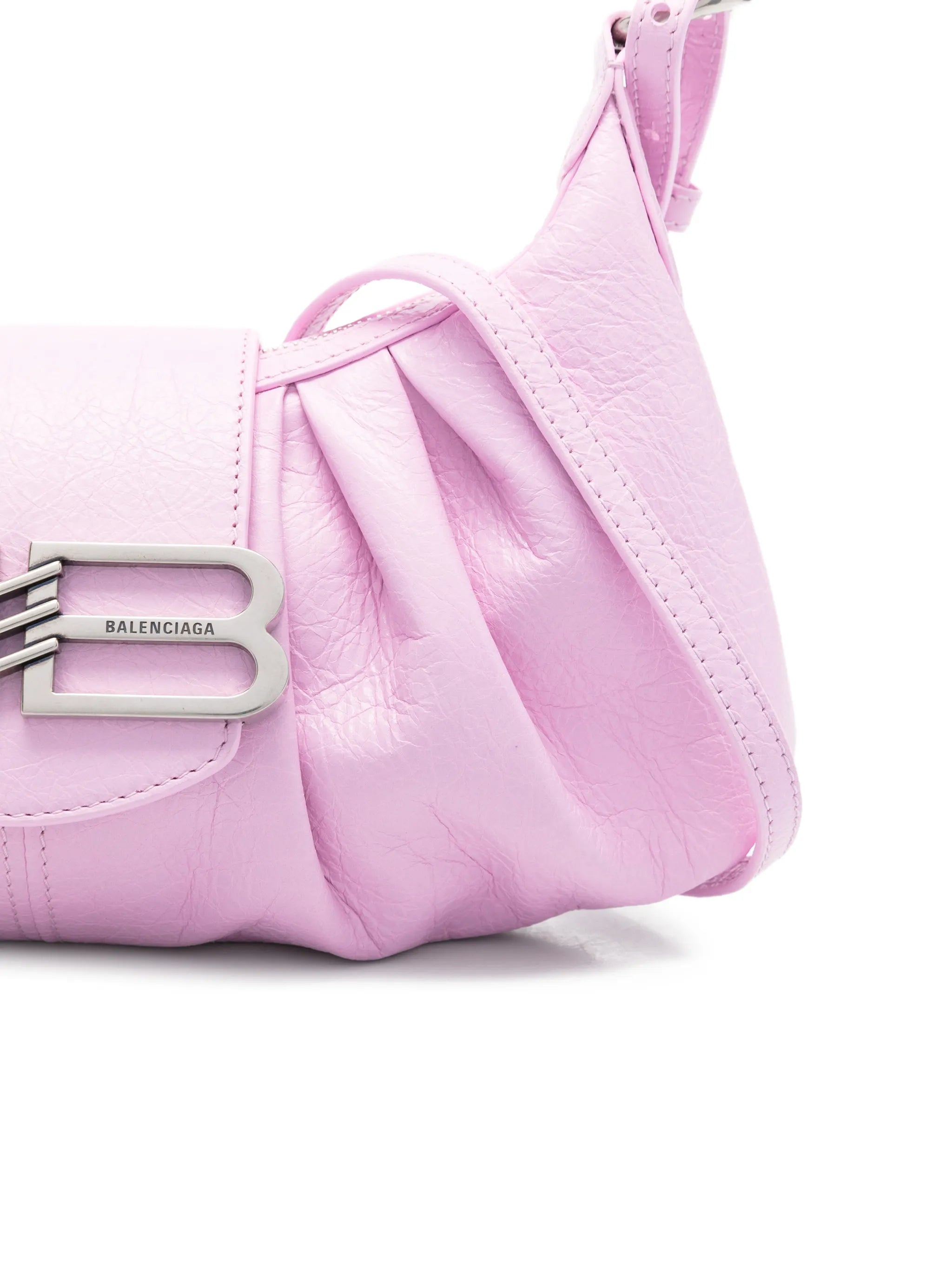 Pamela ruched leather tote bag