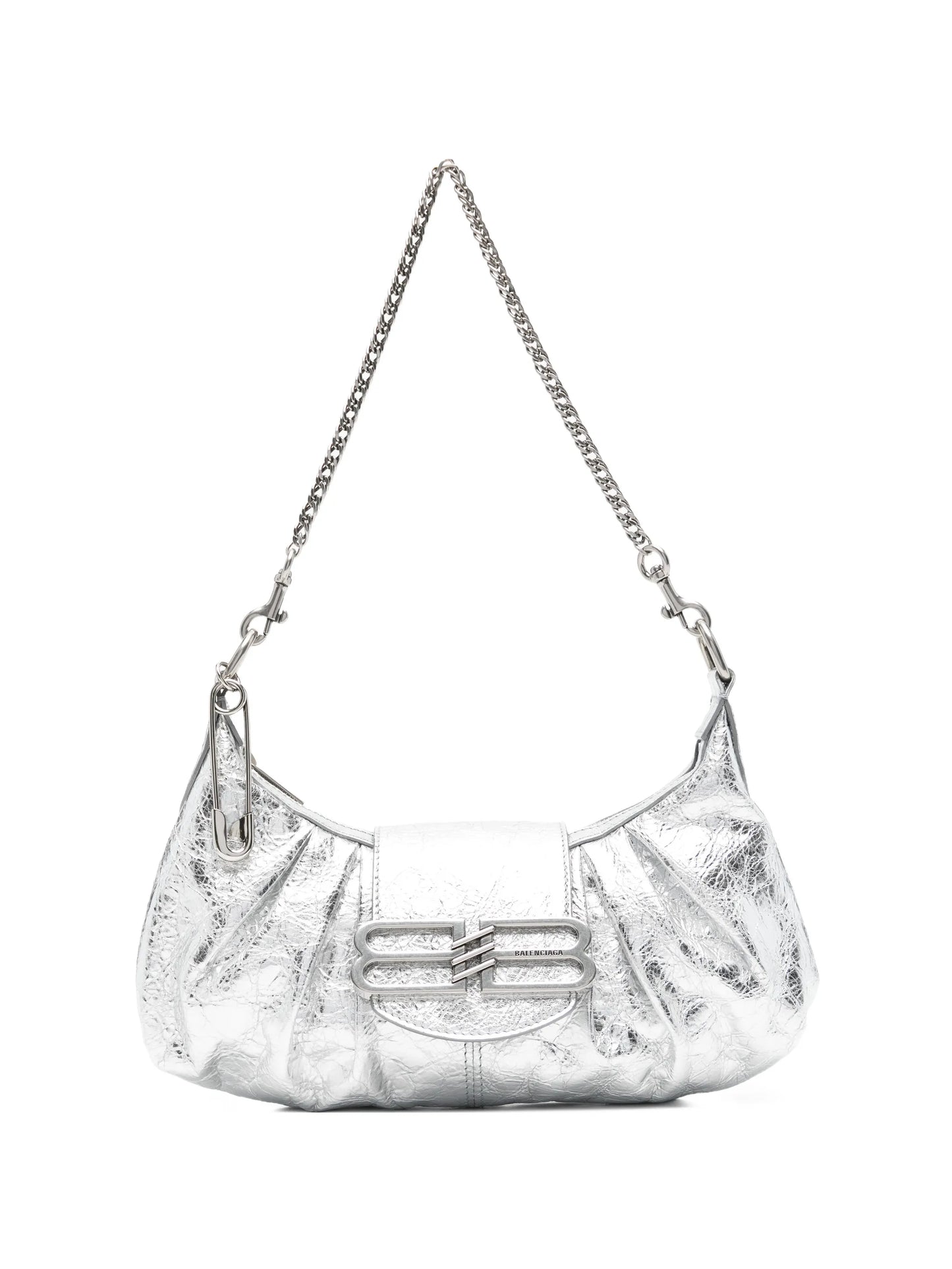 Pamela metallised-leather shoulder bag