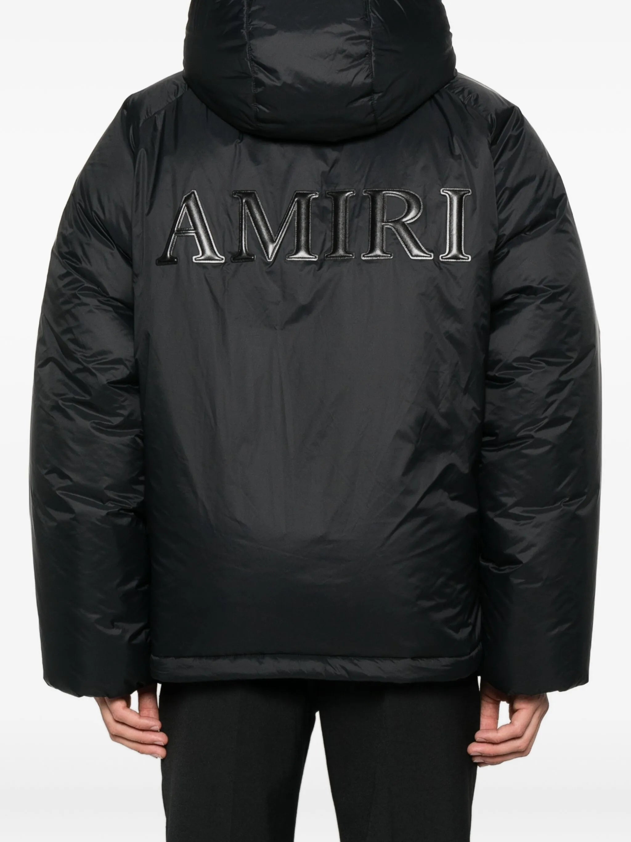 logo-patch hooded jacket