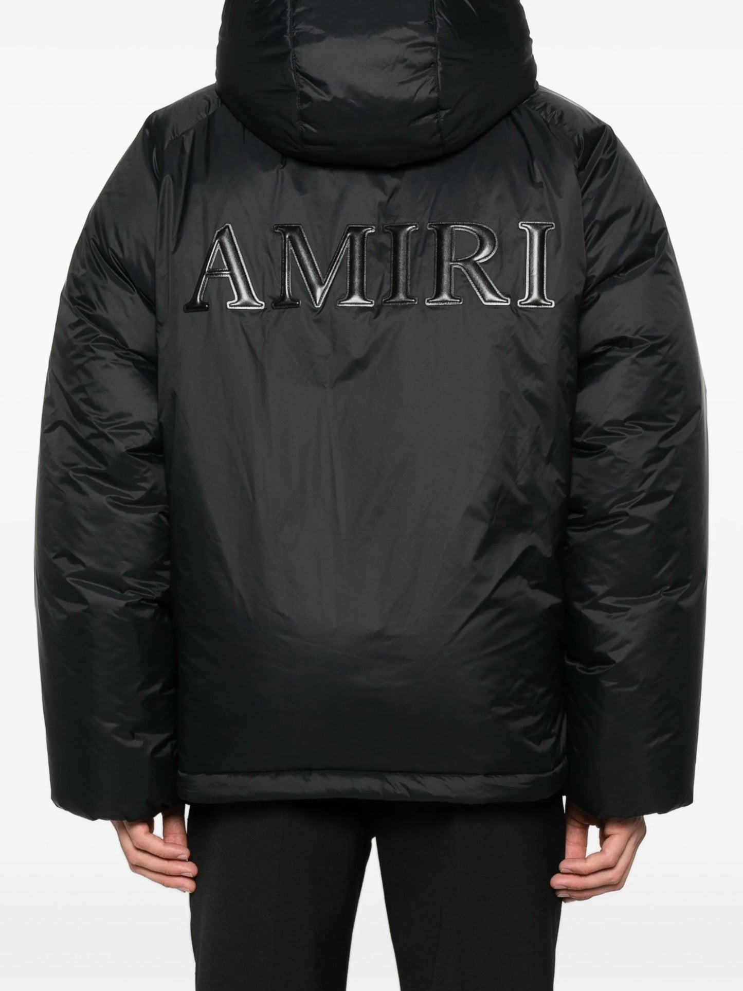 logo-patch hooded jacket