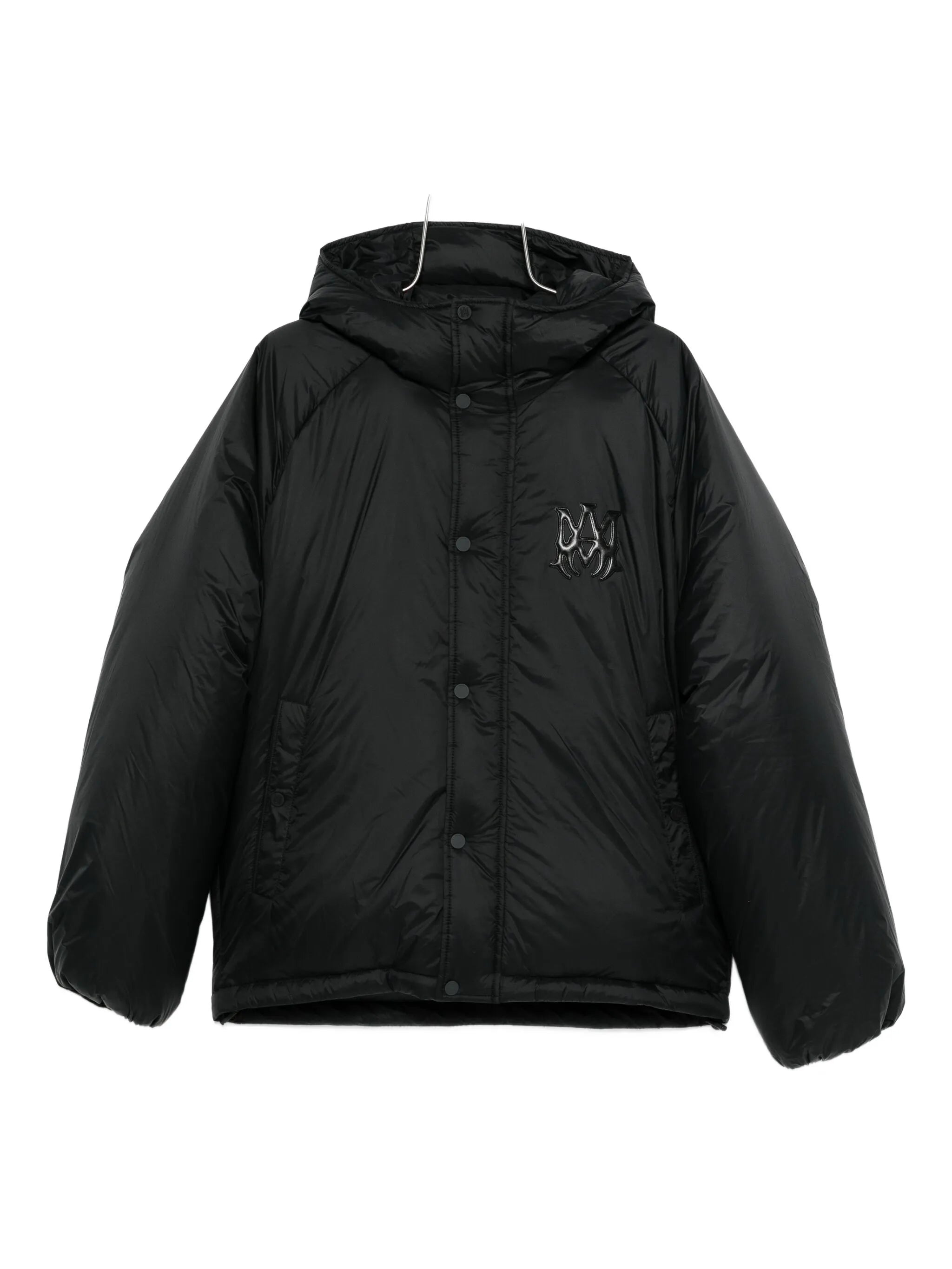 logo-patch hooded jacket