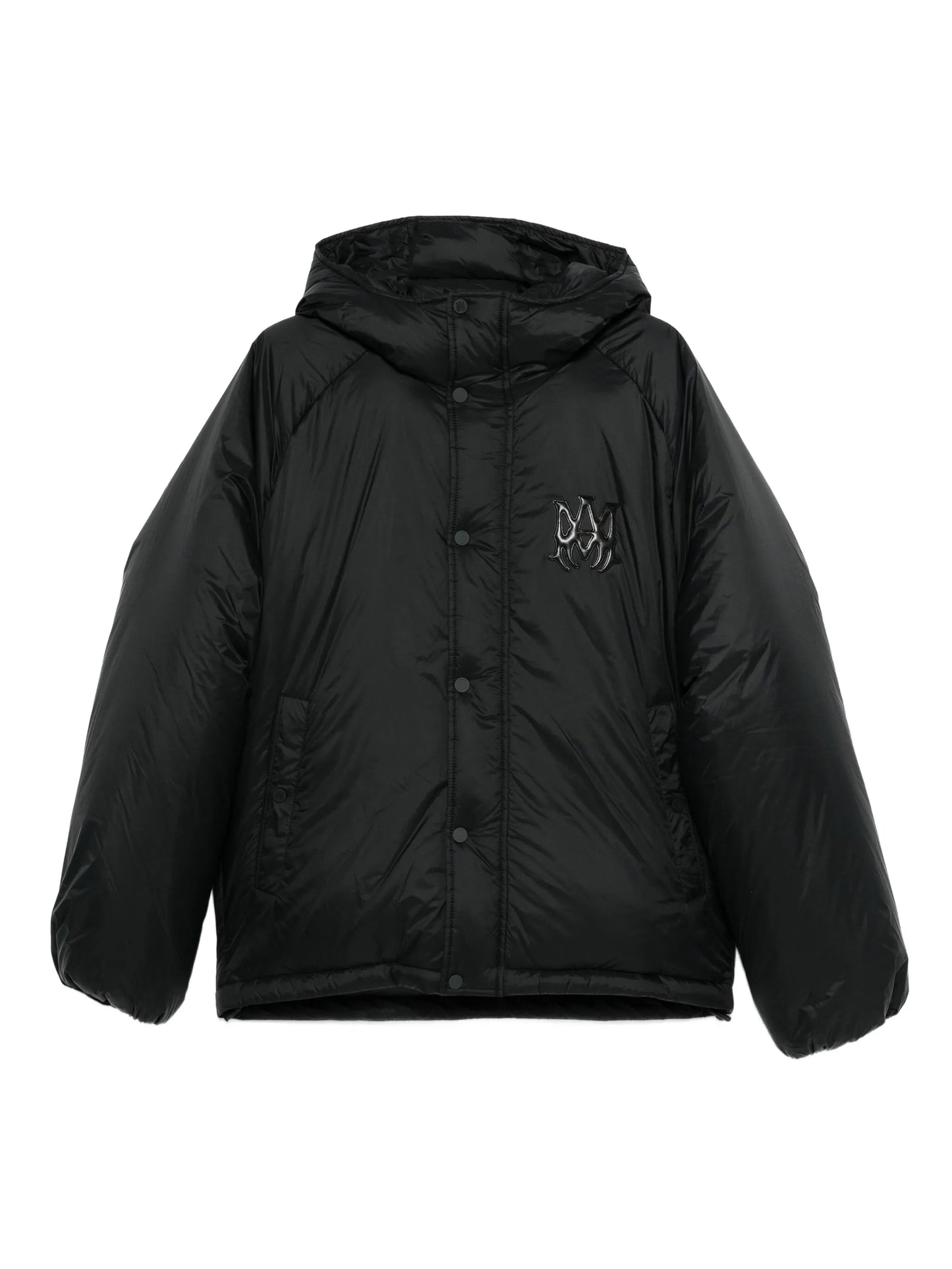 logo-patch hooded jacket