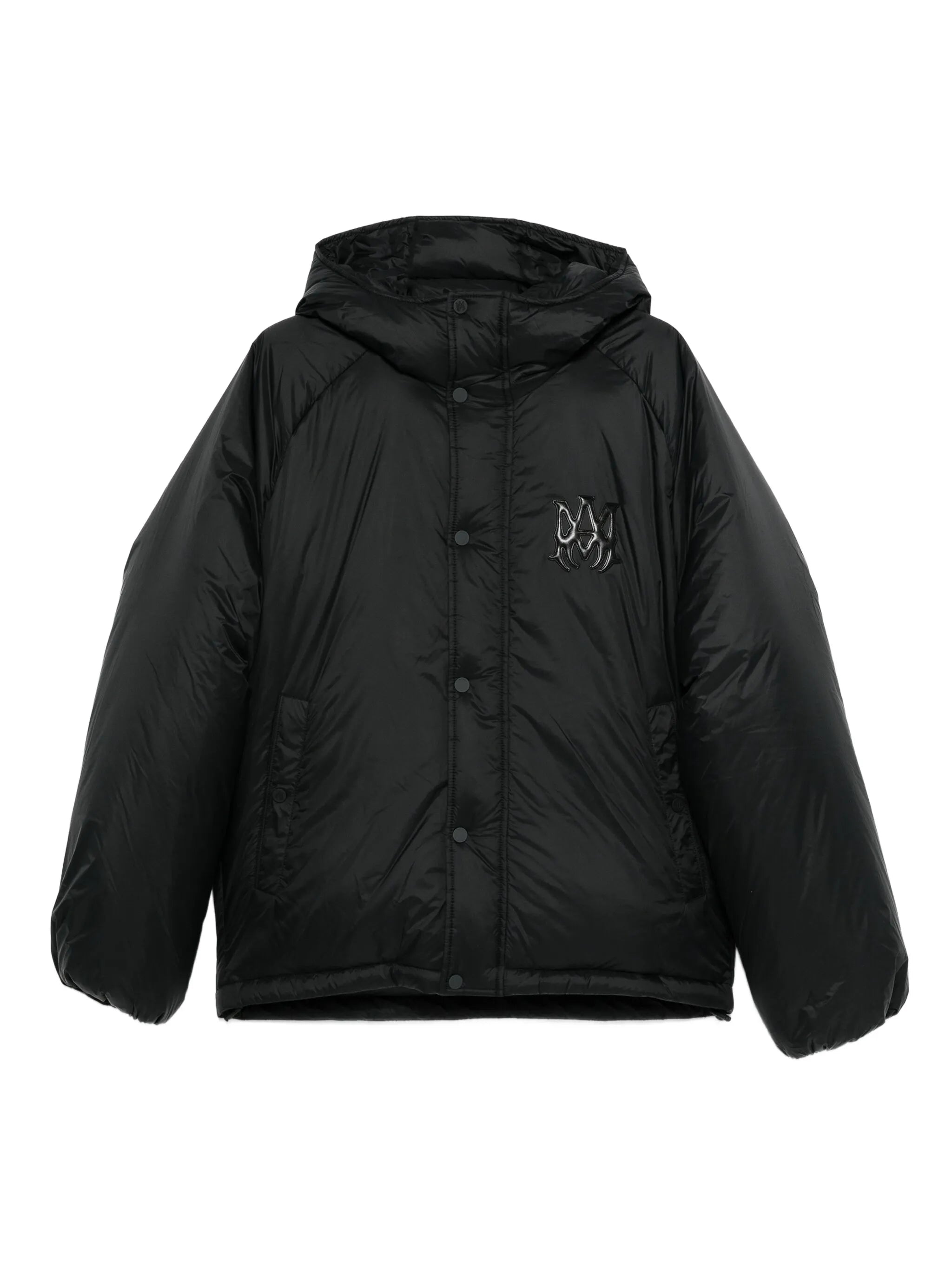 logo-patch hooded jacket