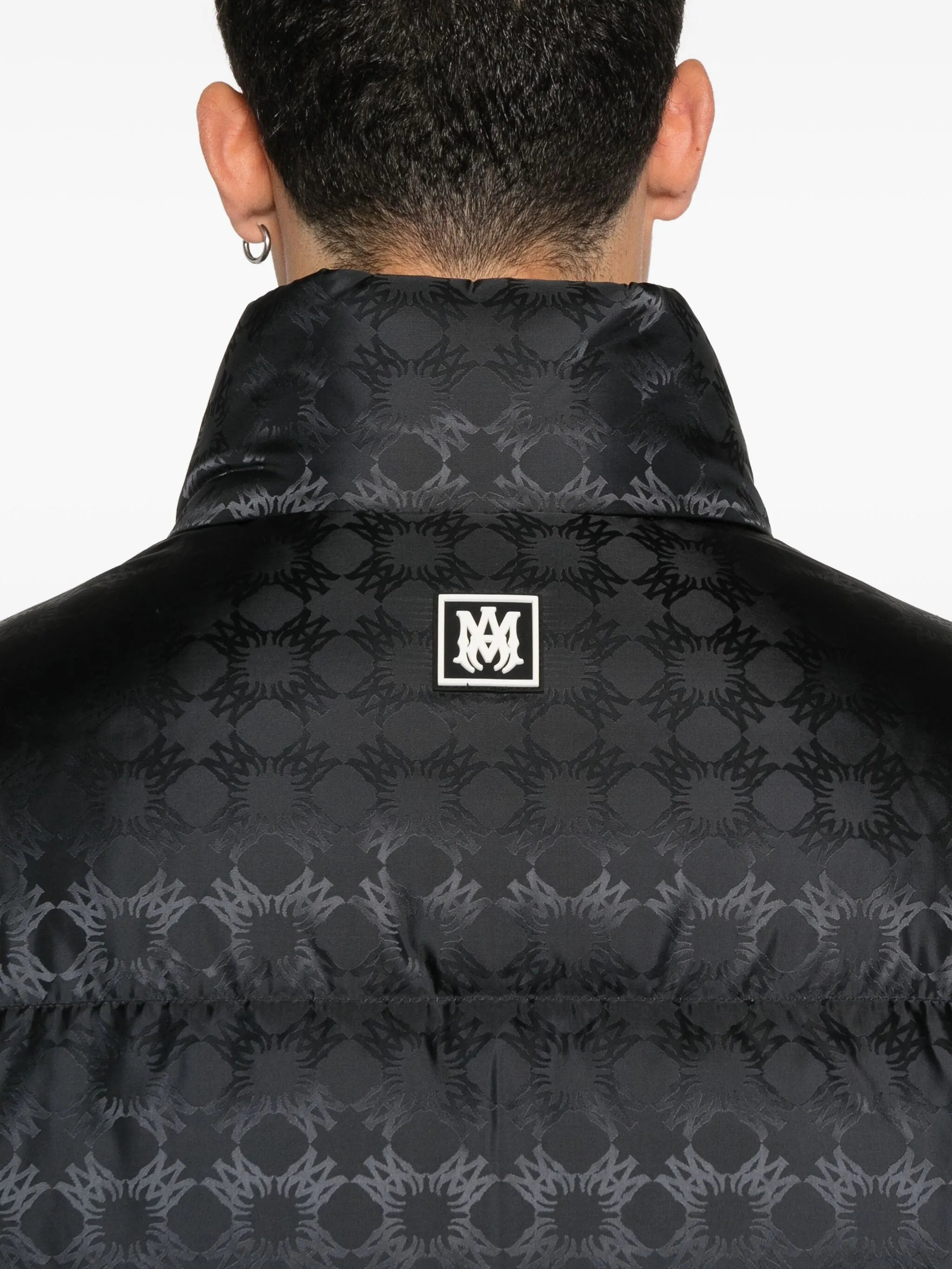 jacquard puffer jacket