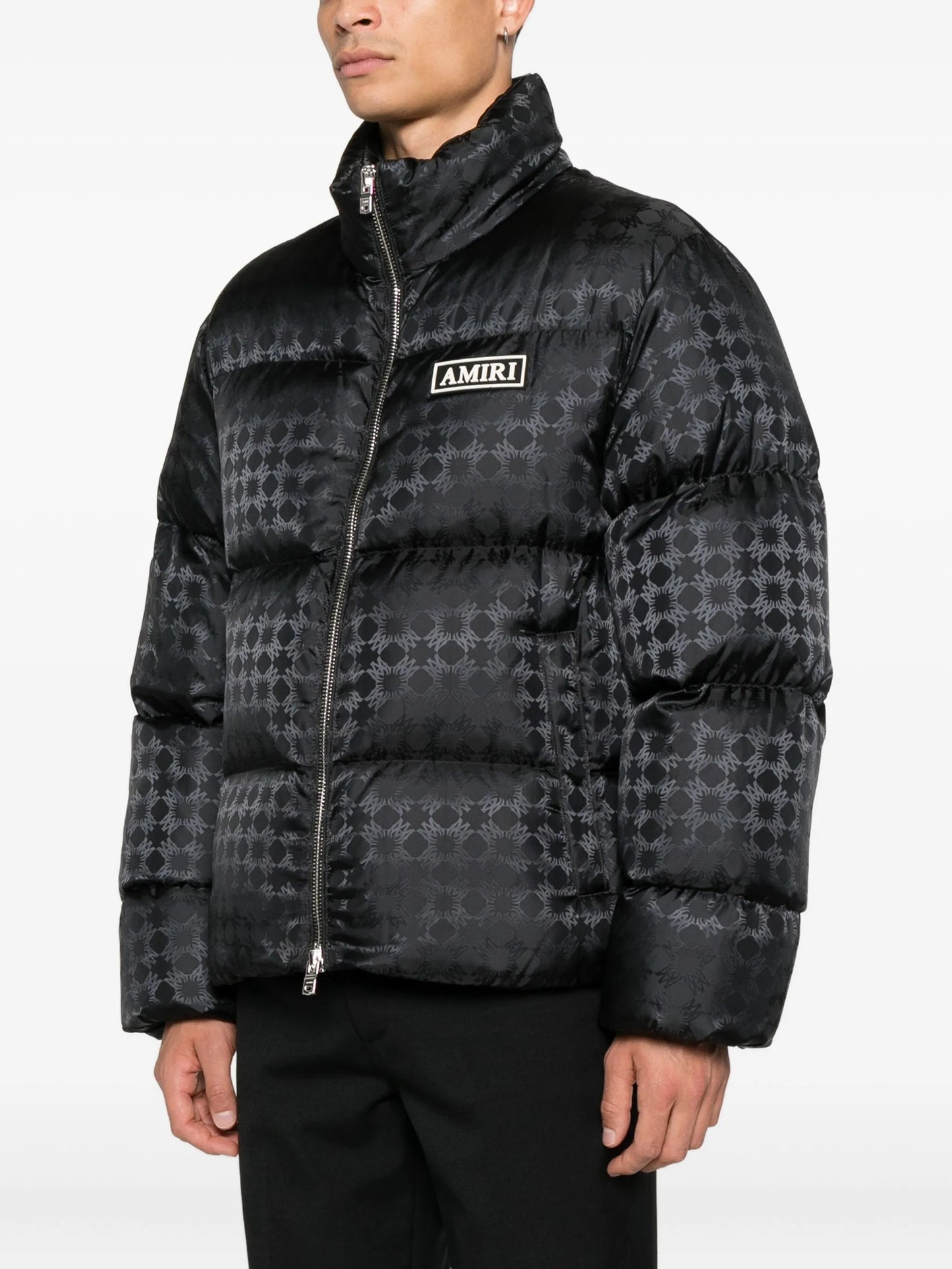 jacquard puffer jacket