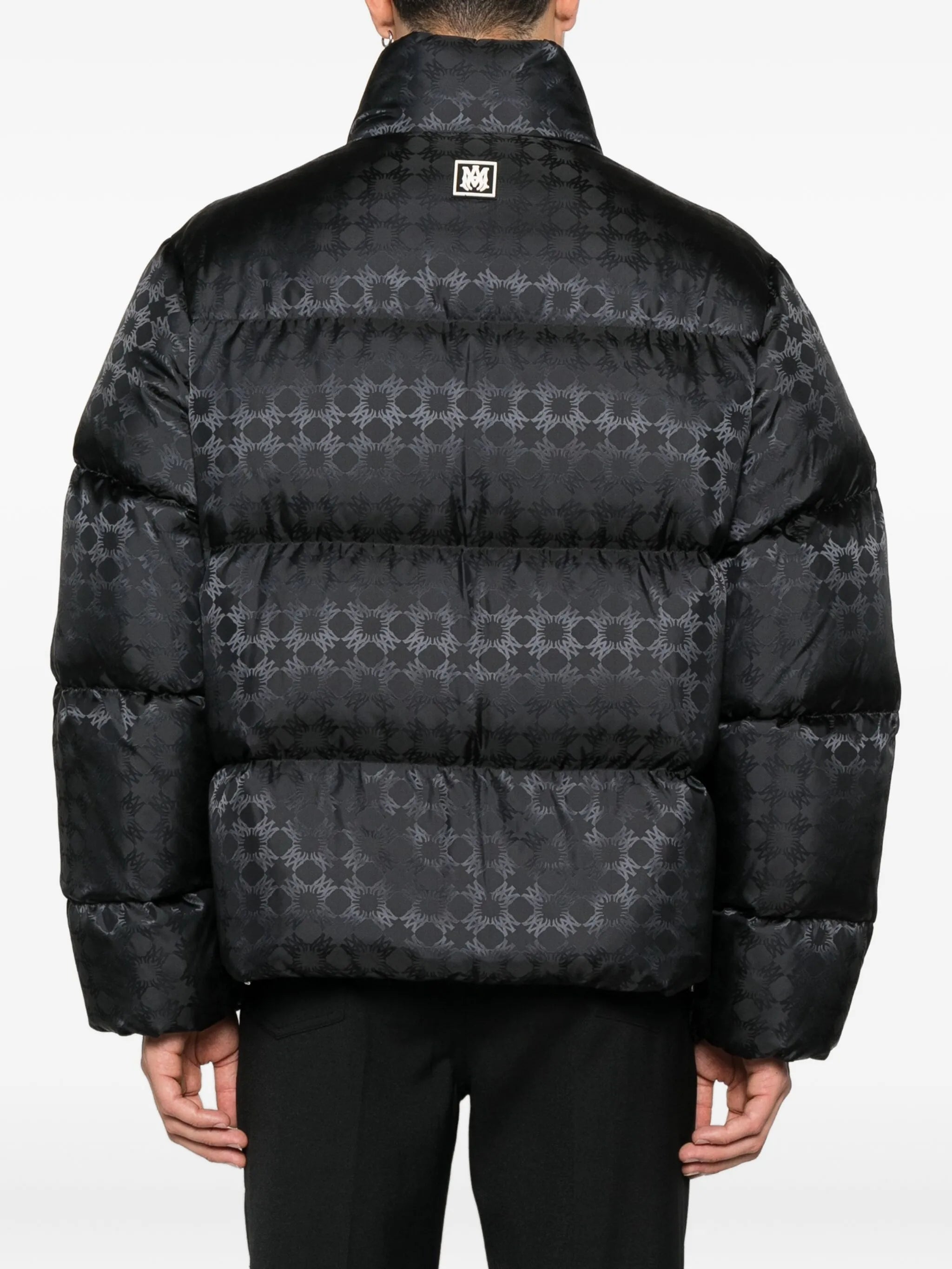 jacquard puffer jacket