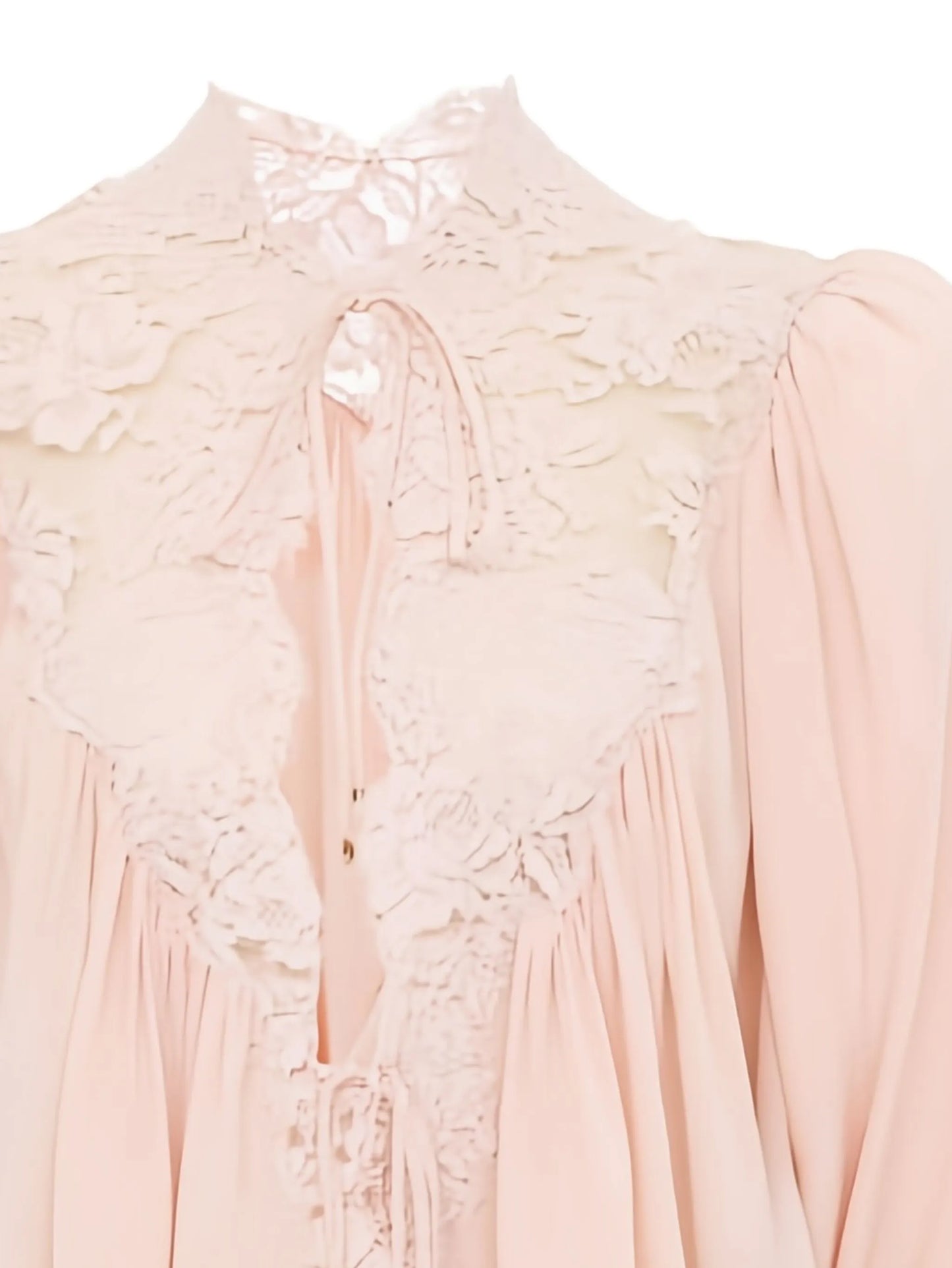 lace-trim blouse