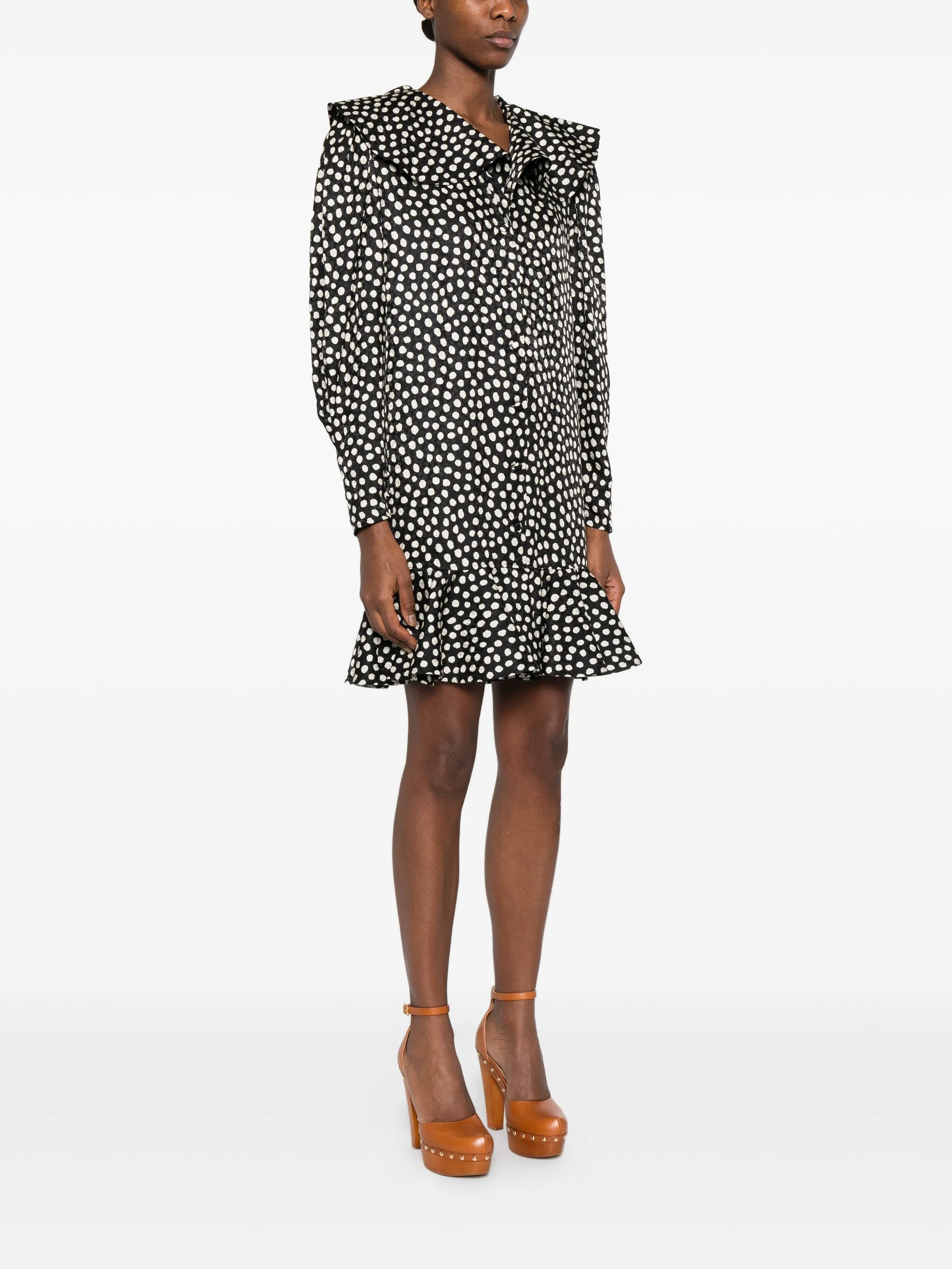polka dot-pattern dress