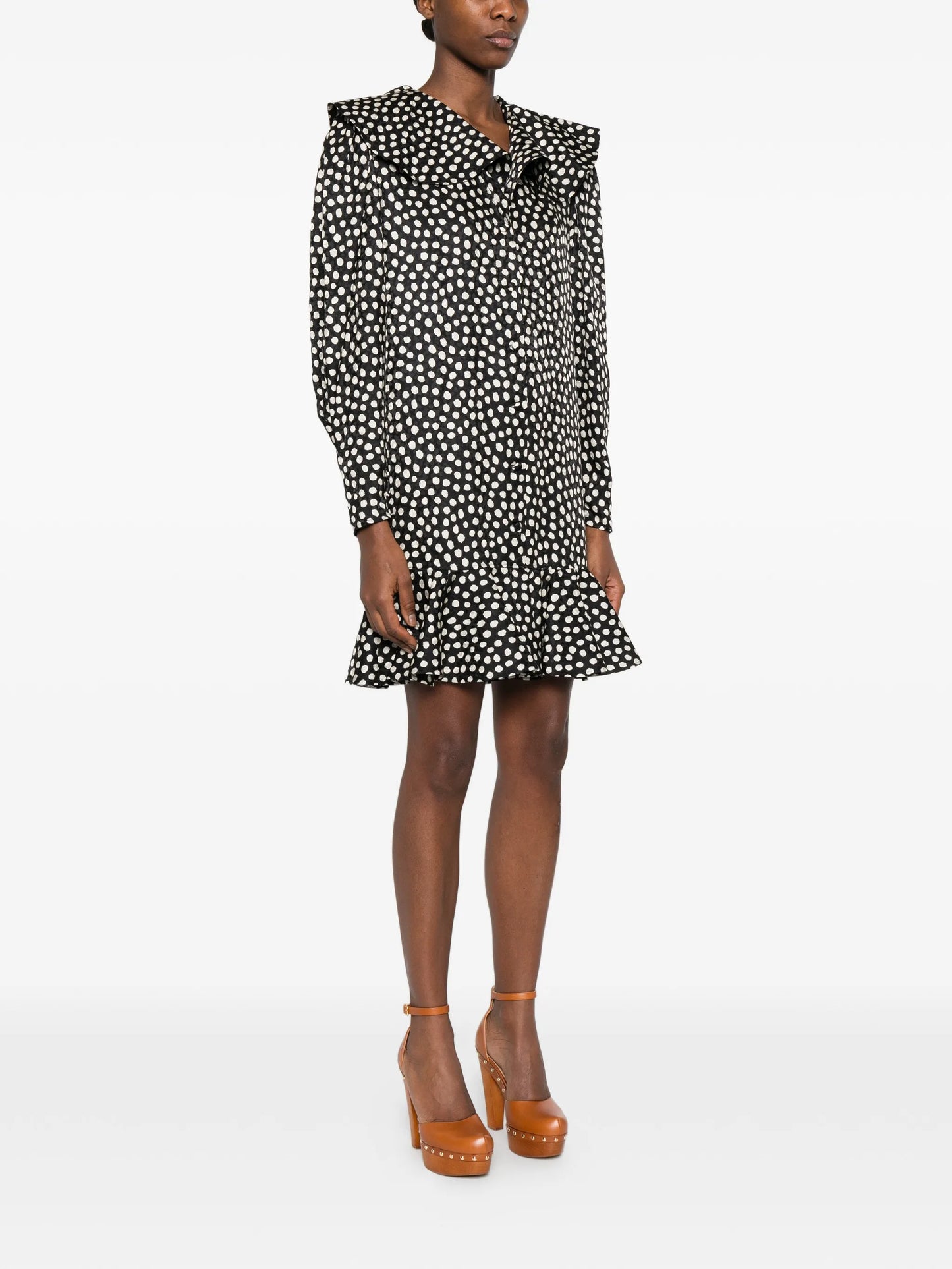 polka dot-pattern dress