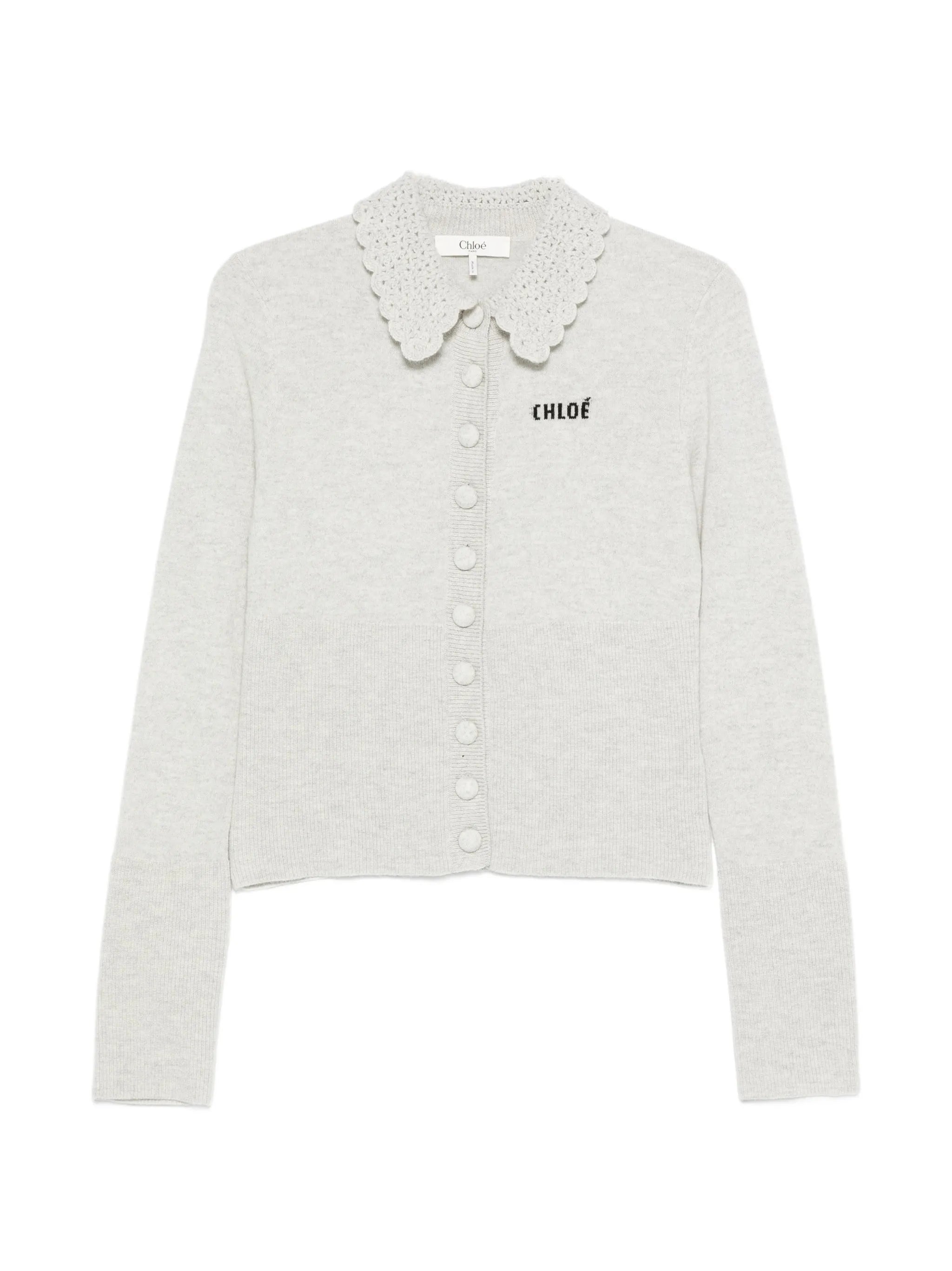 logo-knit cardigan