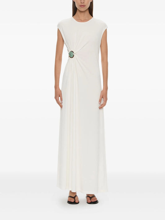 stone ruched tank maxi dress