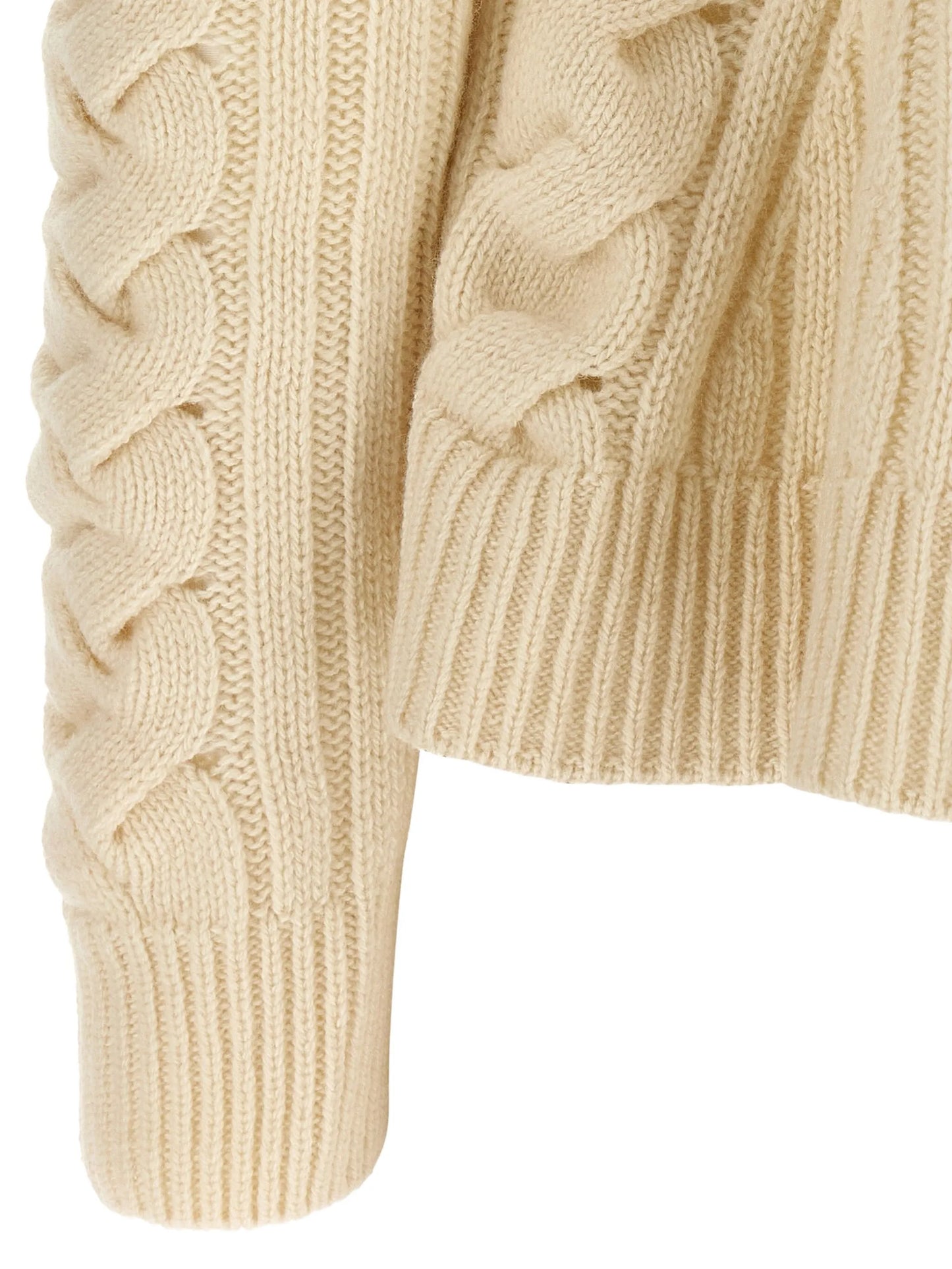 cable-knit sweater