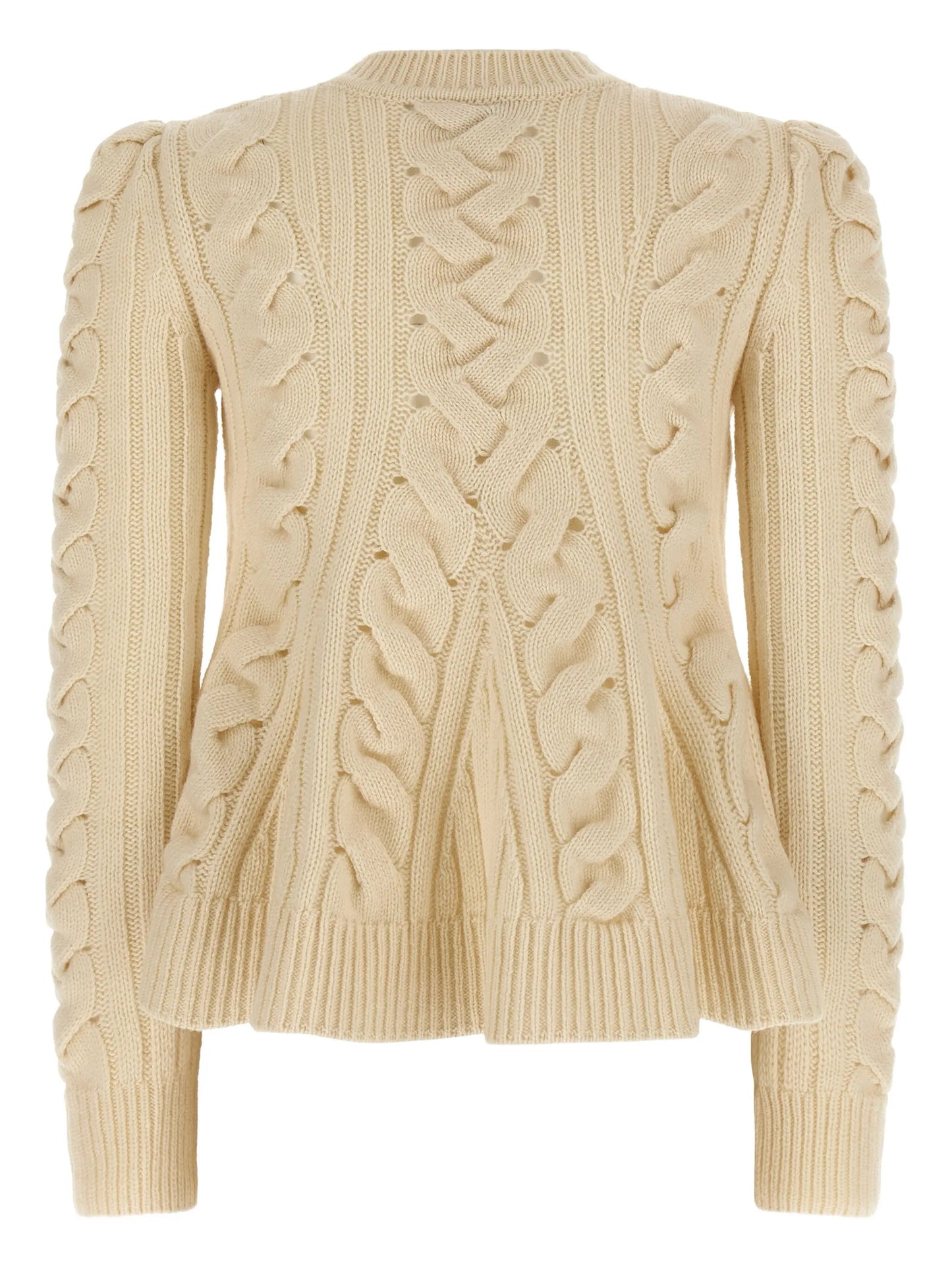 cable-knit sweater