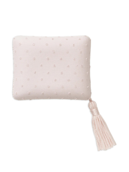 tassle-detail cotton jewellery box