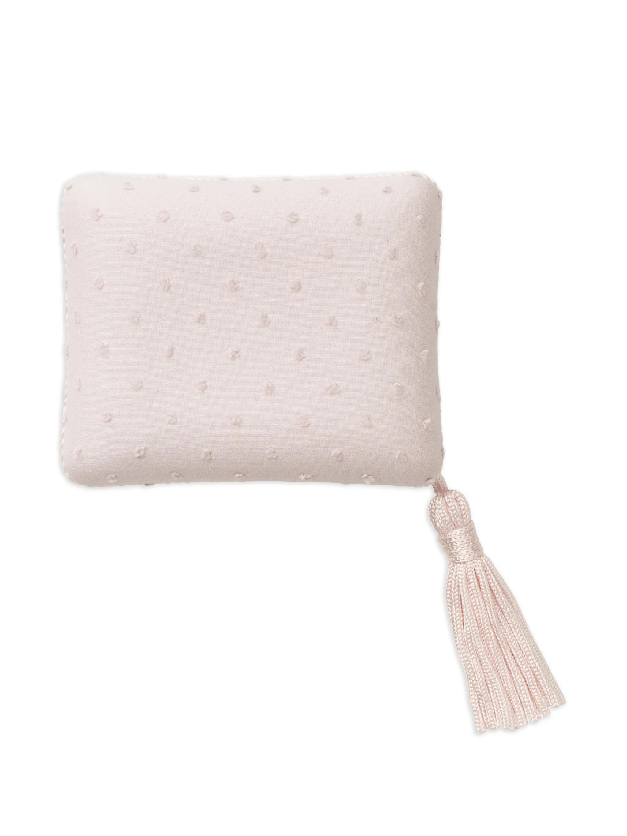 tassle-detail cotton jewellery box
