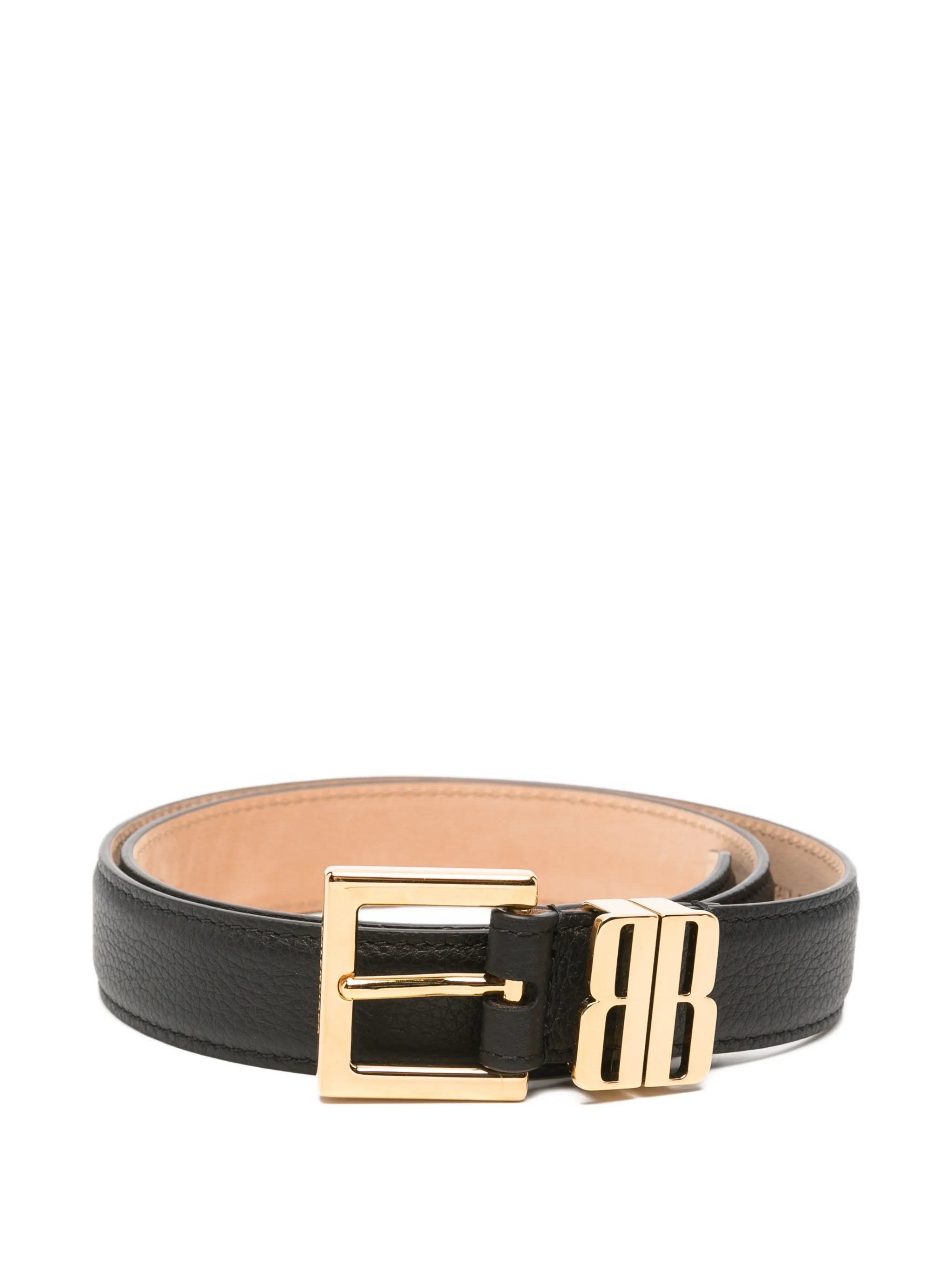 BB Edit grained leather belt