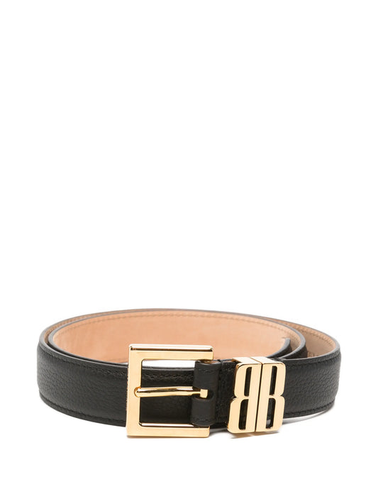 BB Edit grained leather belt