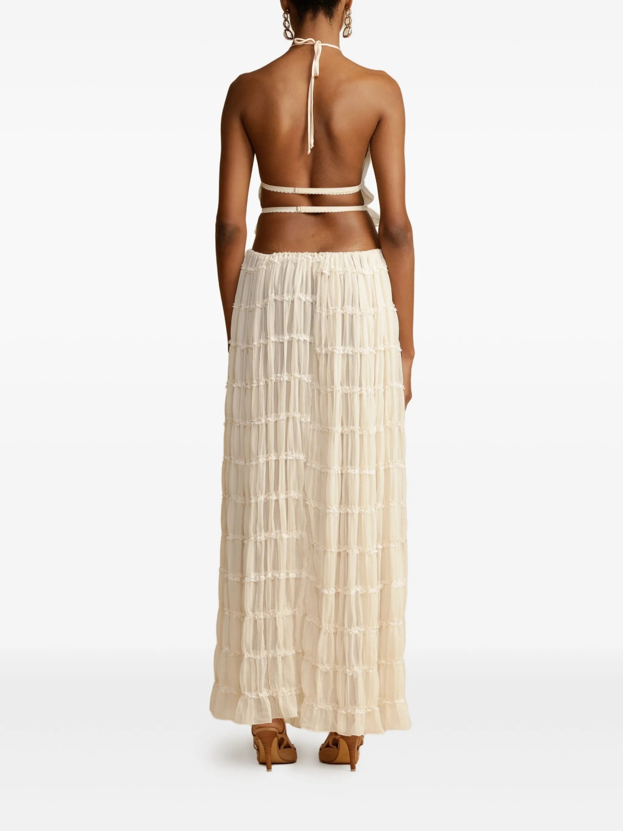 Juliette ruched maxi skirt