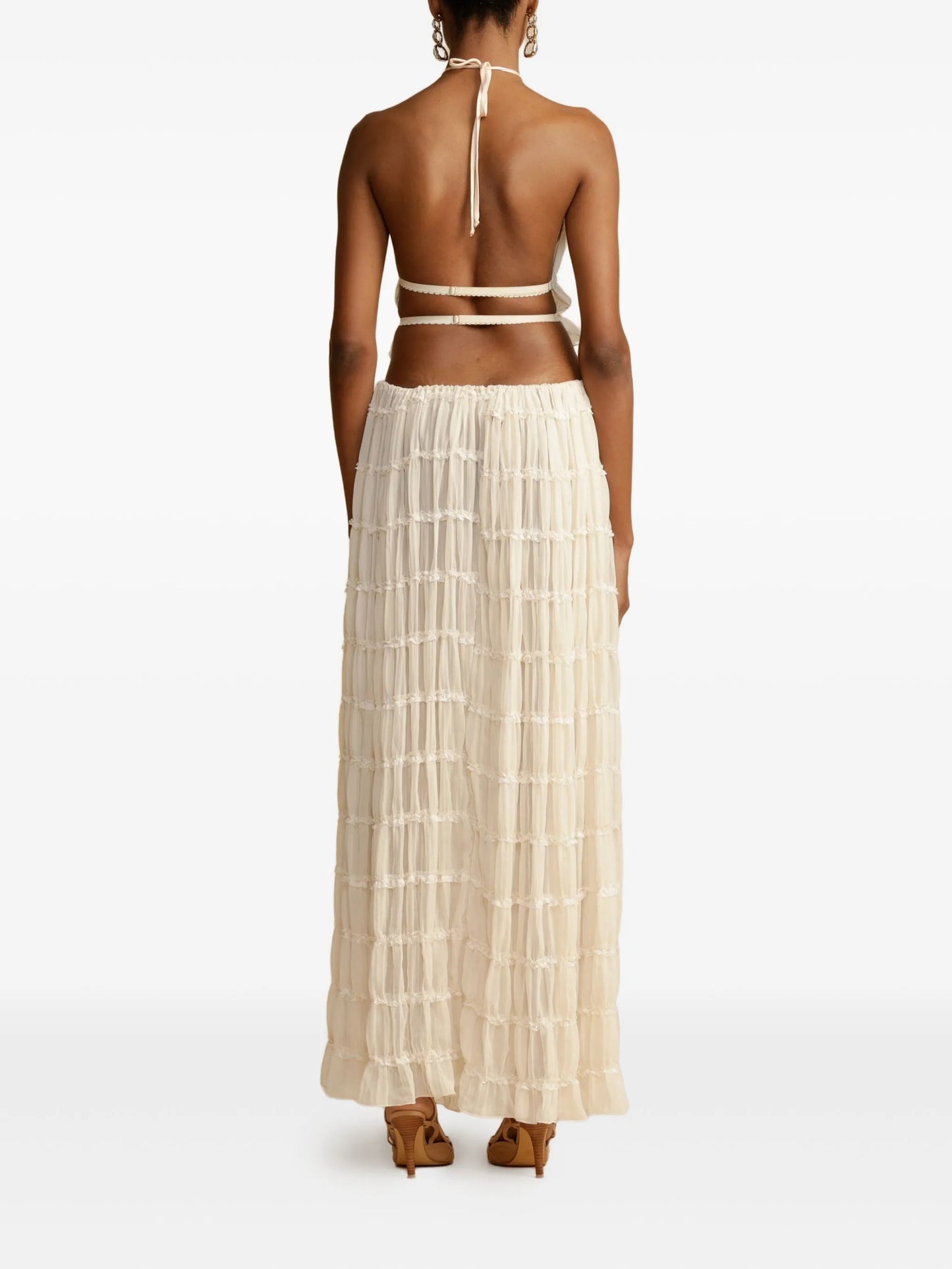 Juliette ruched maxi skirt