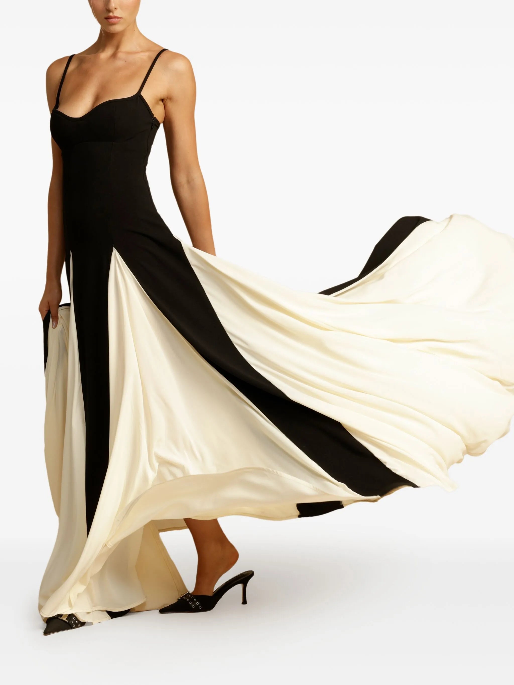 Paloma strappy contrast detail maxi dress