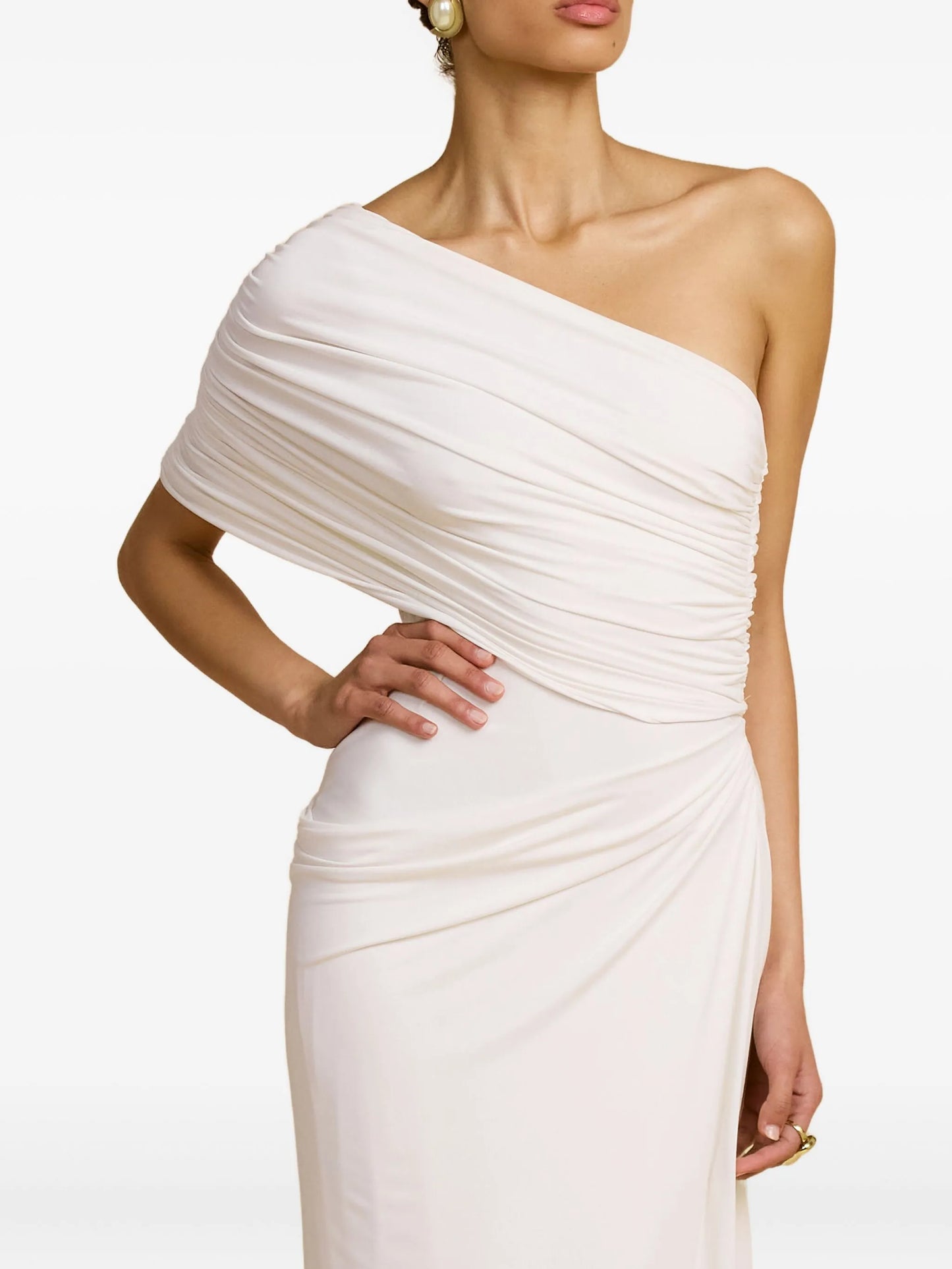 Chantal asymmetric one-shoulder gown dress