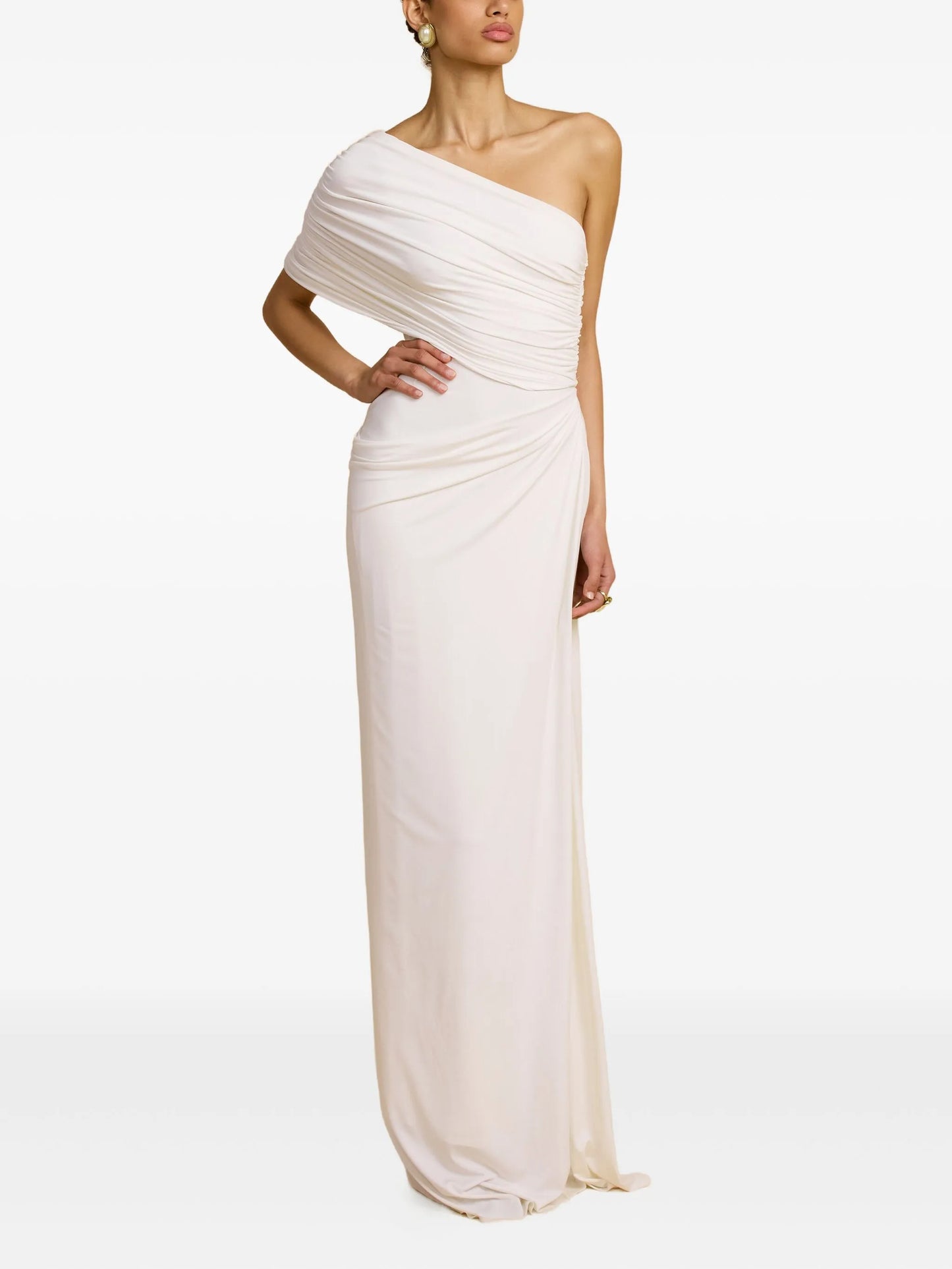 Chantal asymmetric one-shoulder gown dress