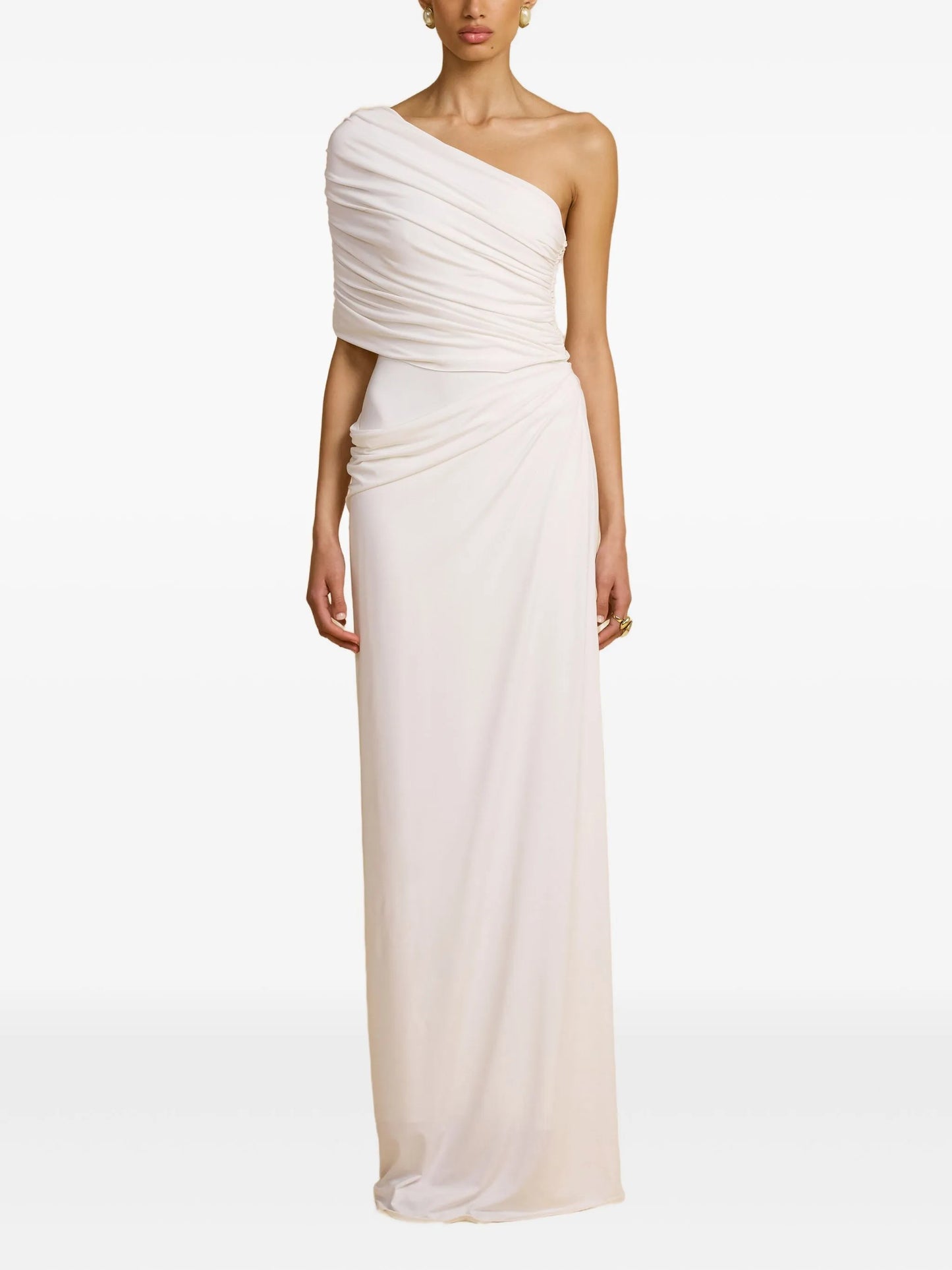Chantal asymmetric one-shoulder gown dress
